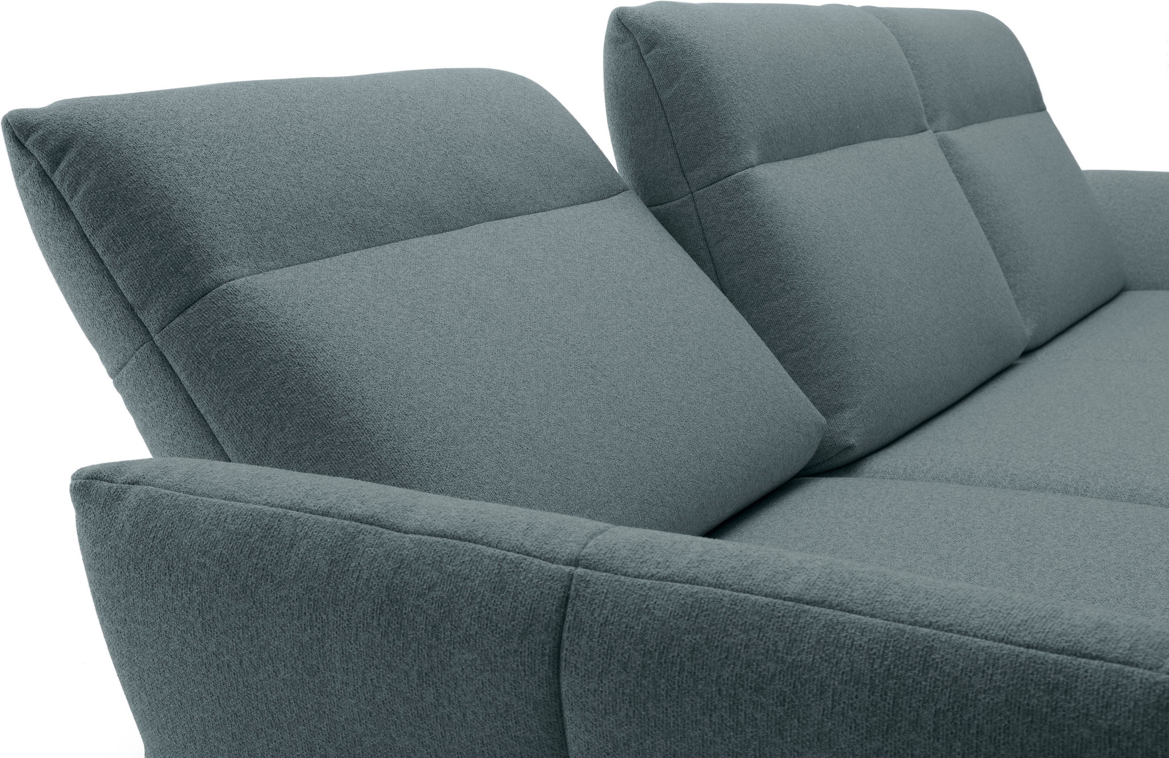 Creation BY ROLF BENZ Ecksofa »CR.460«, Sockel in Eiche, Alugussfüße in umbragrau, Breite 298 cm