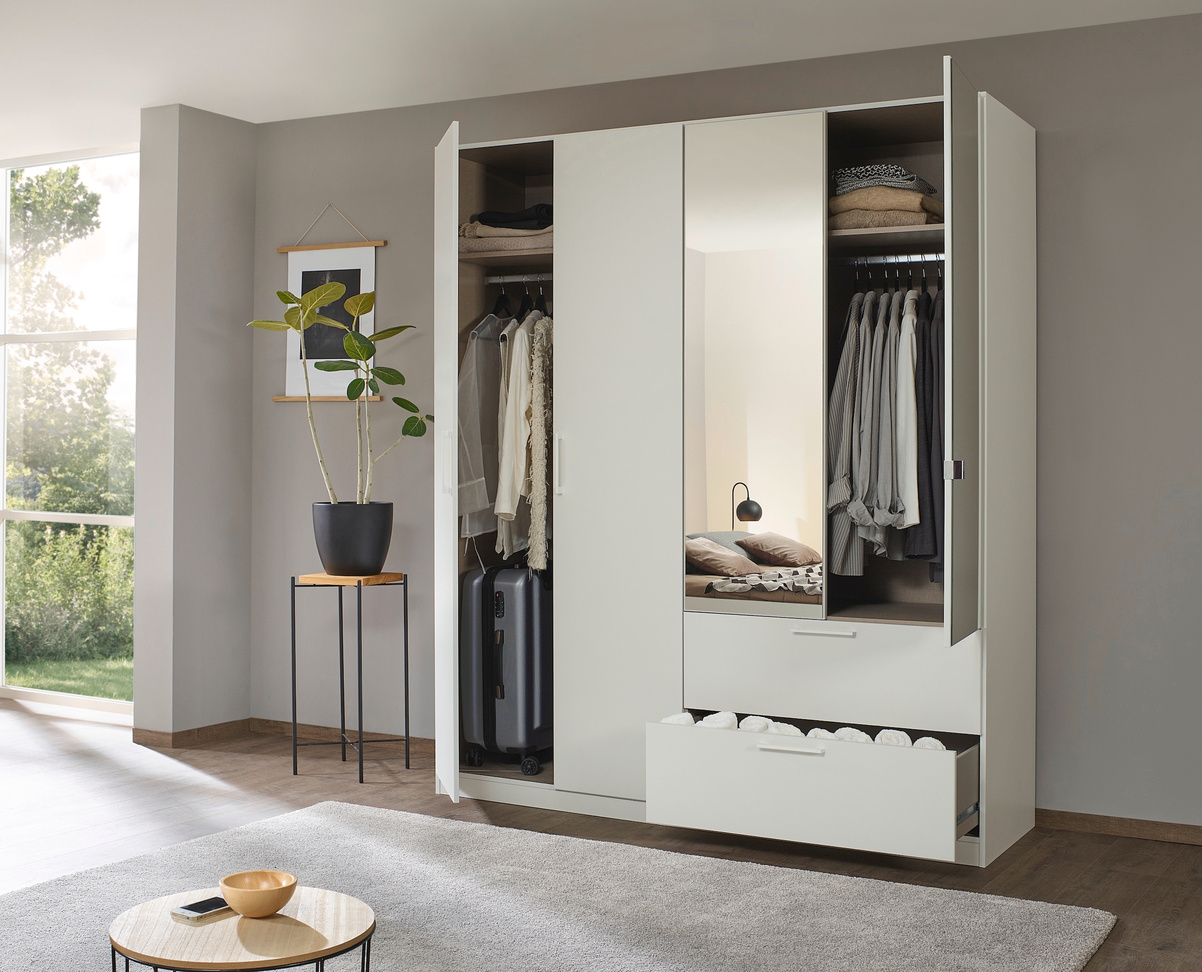 INOSIGN BY RAUCH Schlafzimmer-Set »Komplettschlafzimmer Schlafzimmer Challenger (Set 4-teilig)«, Schrank 2 Breiten, Bett 3 Breiten, 2 Nachttische MADE IN GERMANY