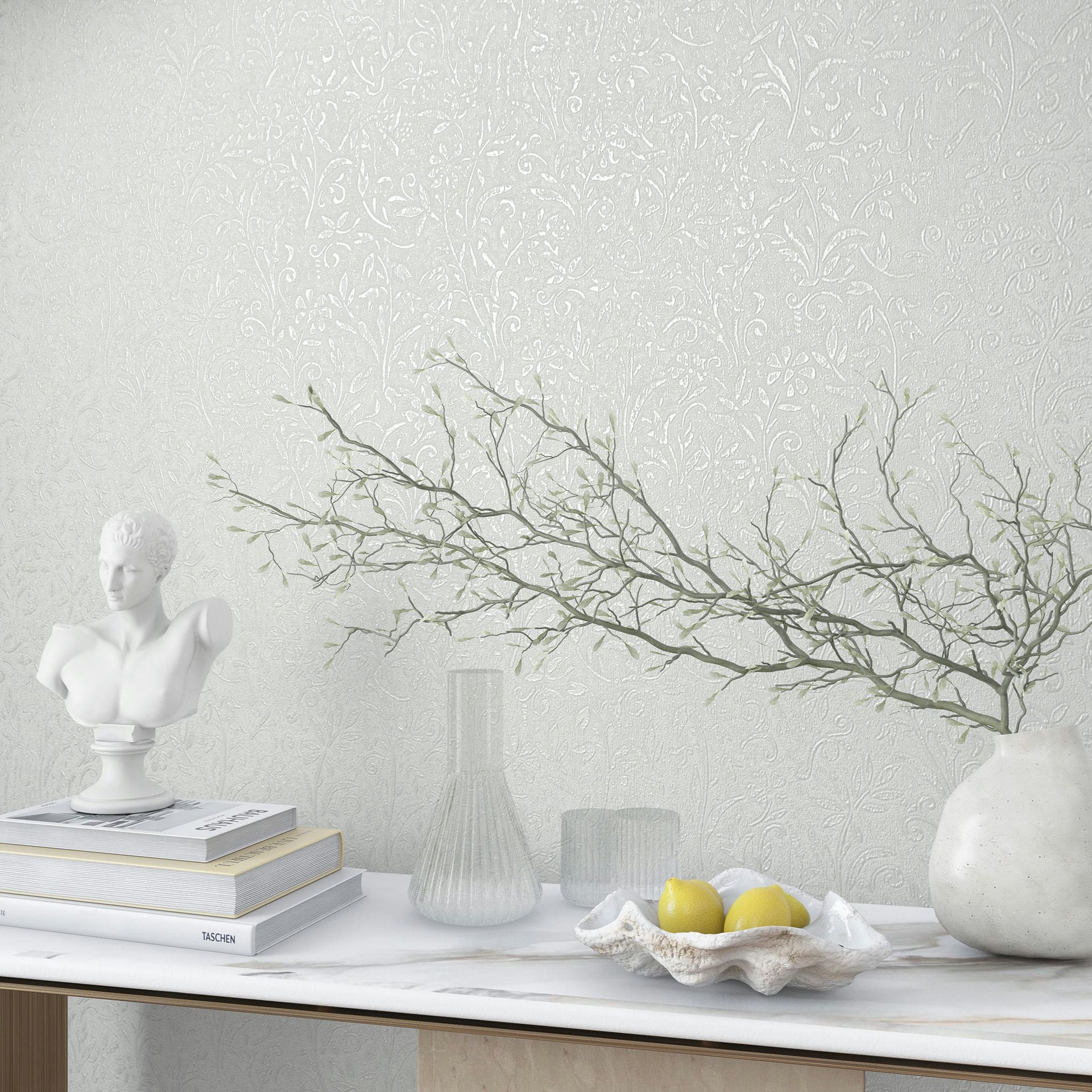 Marburg Vliestapete "Tapete Blossom Touch" floral geprägt moderne Vliestapete für Wohnzimmer Schlafzimmer Küche