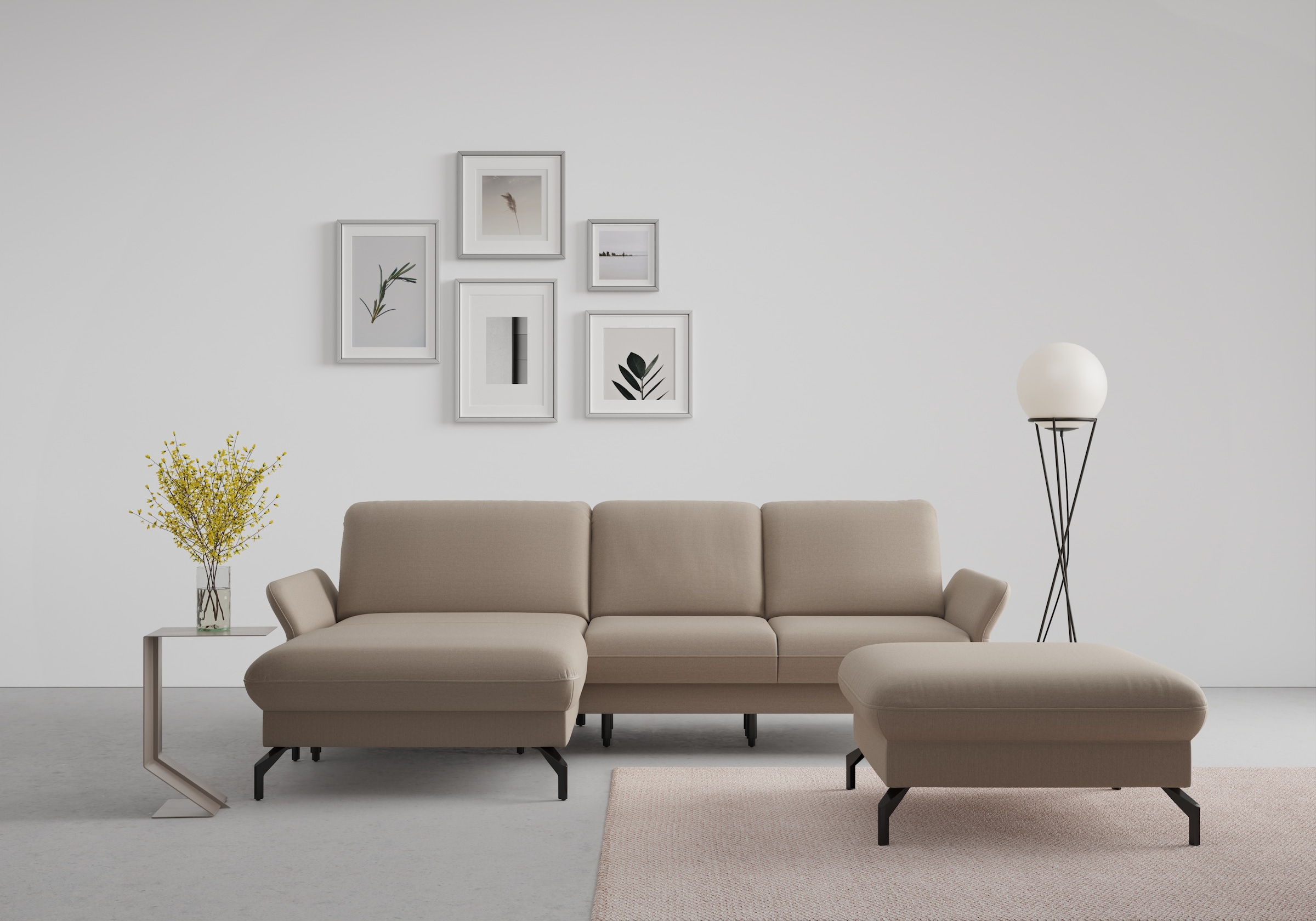 sit&more Ecksofa »Fashion L-Form«, wahlweise mit Kopfteilverstellung und Vorziehsitz, motorisch