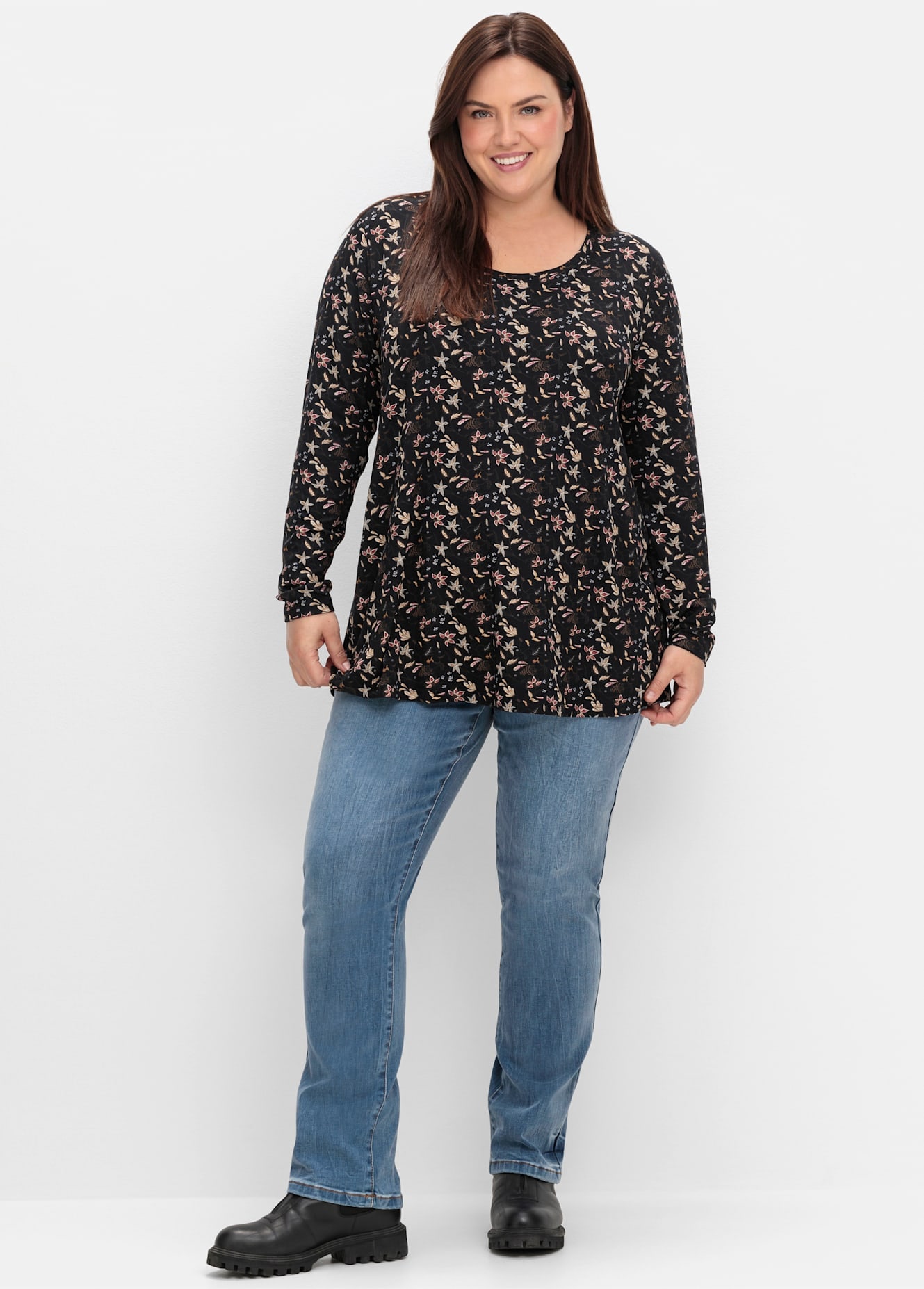 Sheego Langarmshirt "Langarmshirt", (1 tlg.) günstig online kaufen