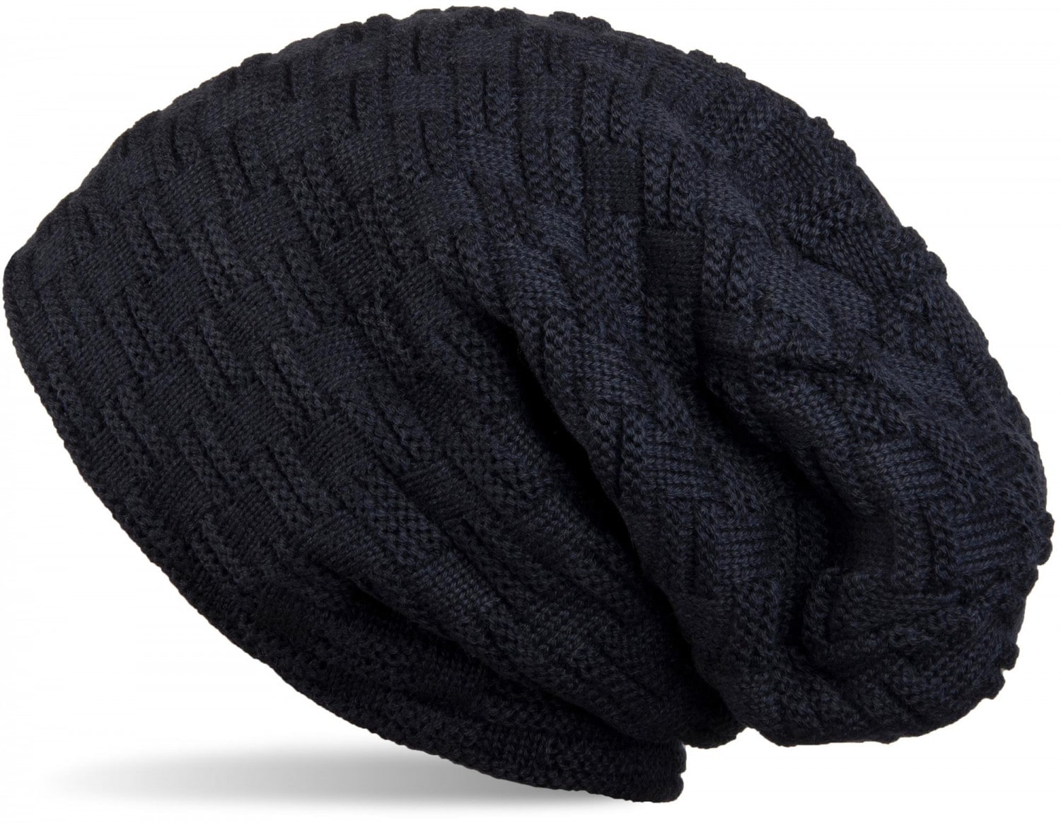styleBREAKER Strickmütze "Feinstrick Beanie mit Flecht Muster und Teddyfleece" 1 Stk.