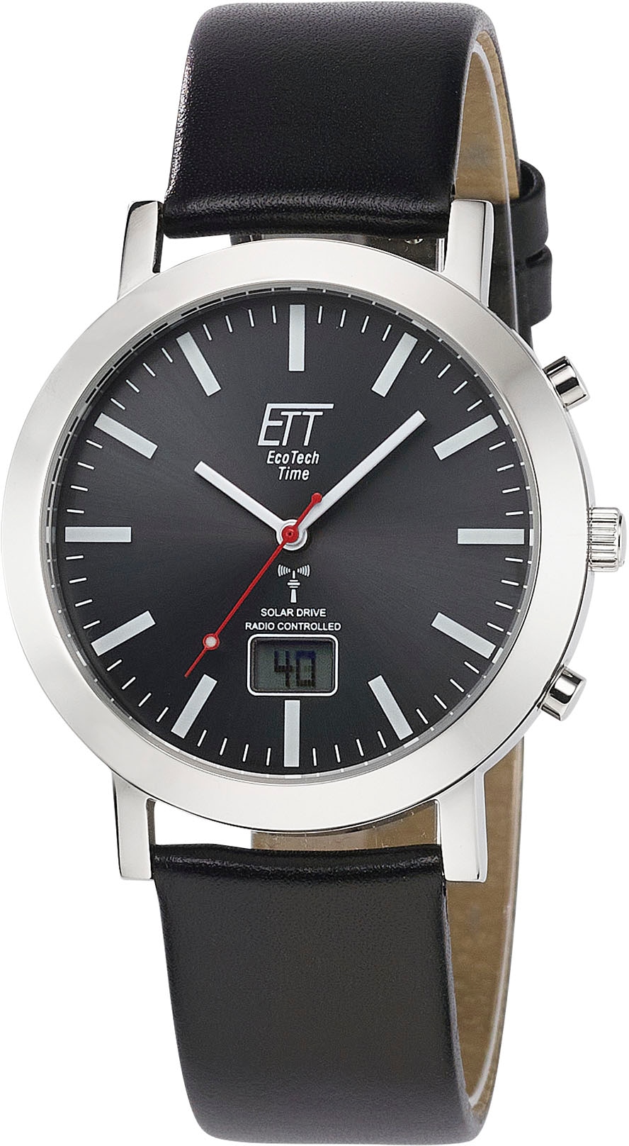 Funkuhr »Station Watch, EGS-11578-21L«, Armbanduhr, Herrenuhr, Datum, Solar