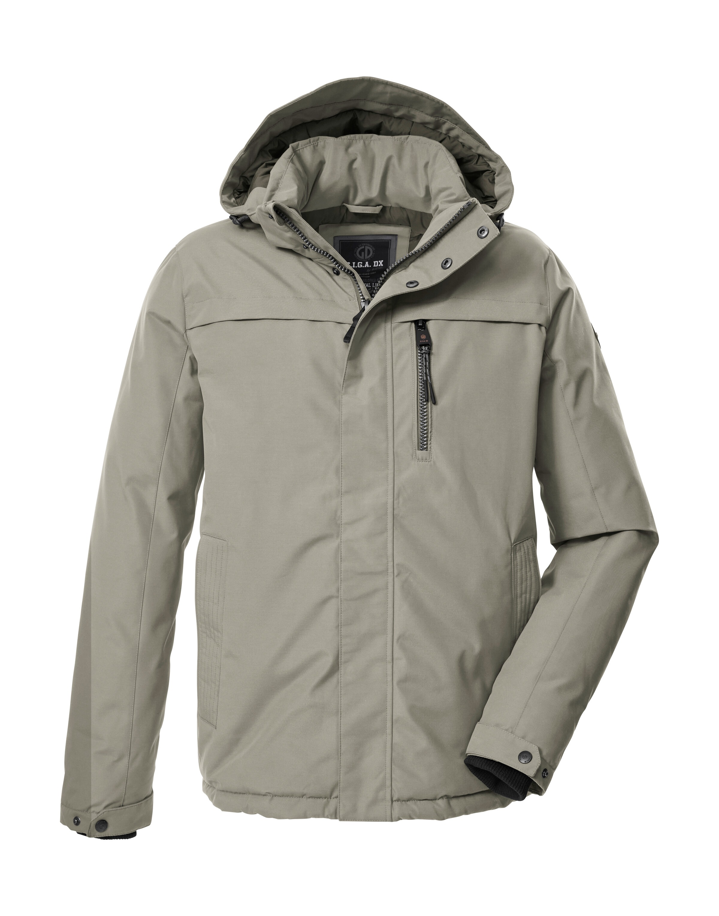 Funktionsjacke "GW 39 MN JCKT", Herren, Gr. 3XL, helloliv, Obermaterial: 88% Polyester, 12% Baumwolle;Futter: 100% Polyester;Füllung: 100% Polyester, G.I.G.A. DX BY KILLTEC, Jacken Funktionsjacke, Wasserdichte, atmungsaktive Winterjacke mit verstellbarer 