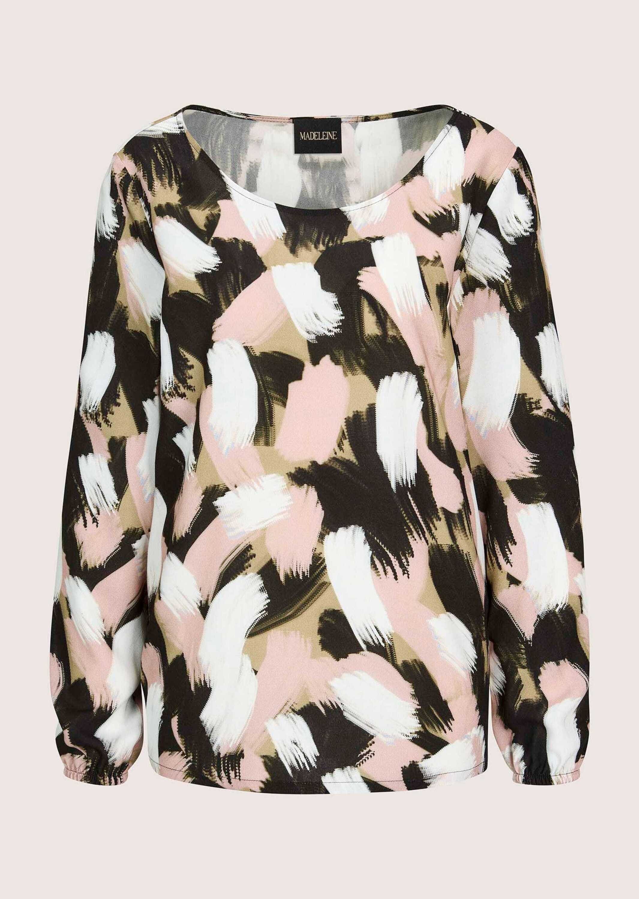MADELEINE Schlupfbluse "Blusenshirt Viskosebluse mit Unikat-Print" Unikat-P günstig online kaufen