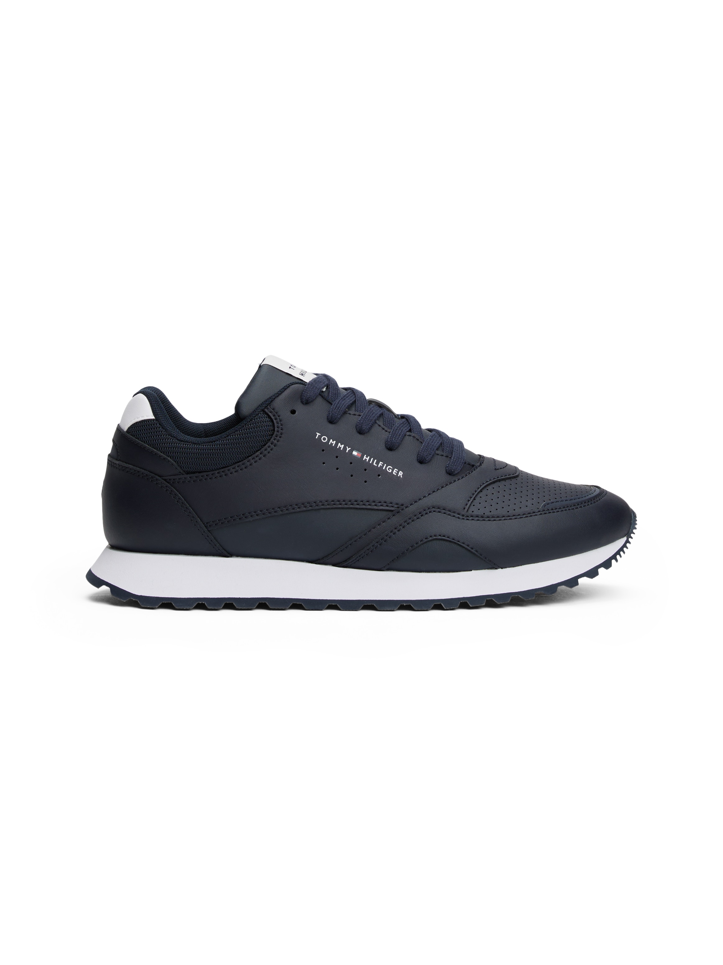 Tommy Hilfiger Sneaker »NEW RUNNER EVA LTH ESS«, Freizeitschuh, Halbschuh, Schnürer mit sportiver Lochung