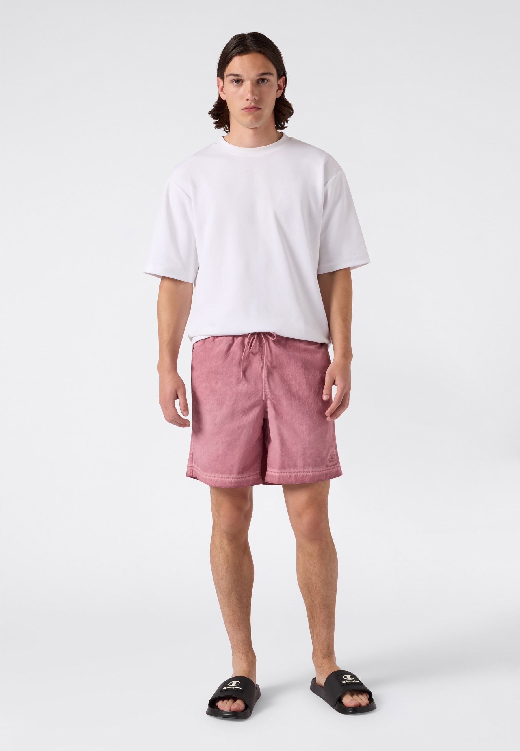 Champion Badeshorts »5-inch Men's swim shorts« unifarbene oder ausgewaschene Optik, leichtes Material aus Polyamid
