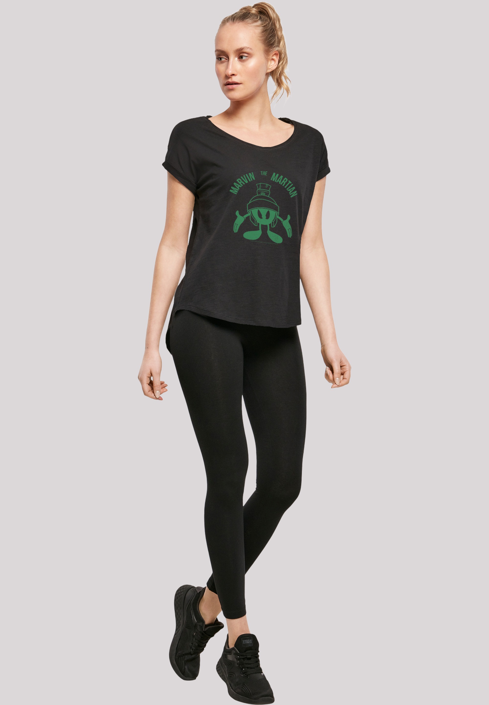F4NT4STIC T-Shirt »Looney Tunes Marvin The Martian Large Head«, Damen,Premium Merch,Lang,Longshirt,Bedruckt