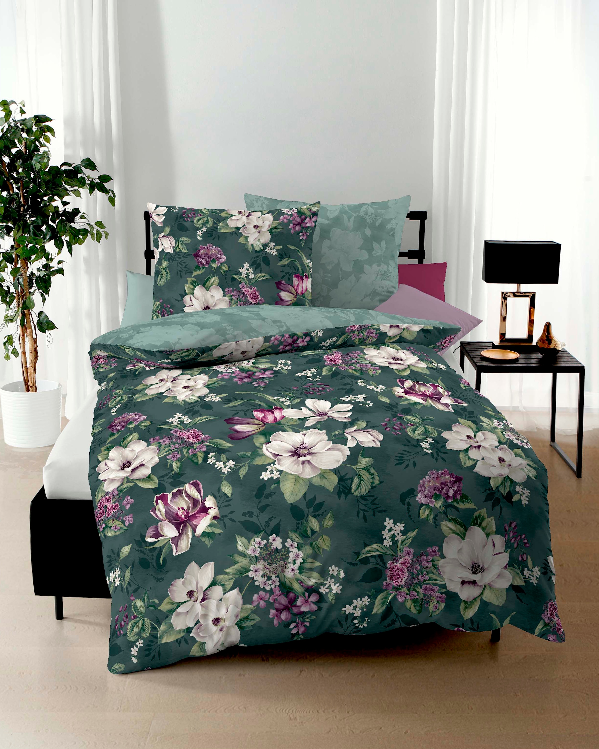 Kaeppel Wendebettwäsche »Magnolia«, Mit Blumenmuster