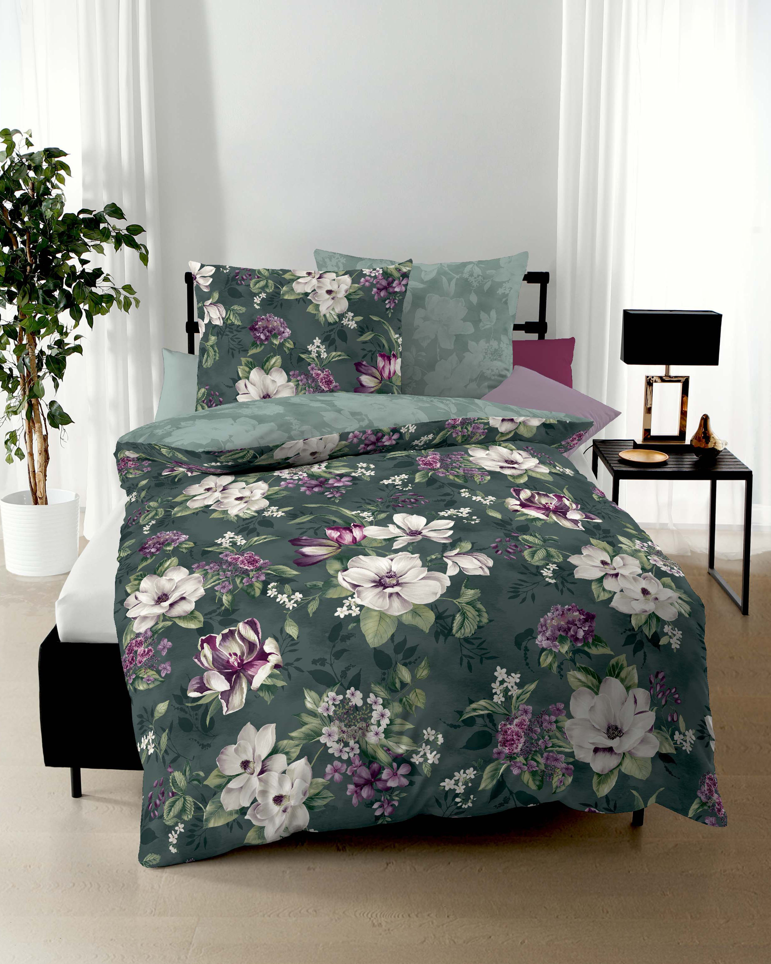 Kaeppel Wendebettwäsche "Magnolia" 2 Stk. tlg. Mit Blumenmuster günstig online kaufen