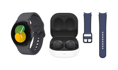 Samsung Smartwatch »Set: Galaxy Watch 5 + Buds2 Black + Band navy«, (Wear OS by Google... kaufen
