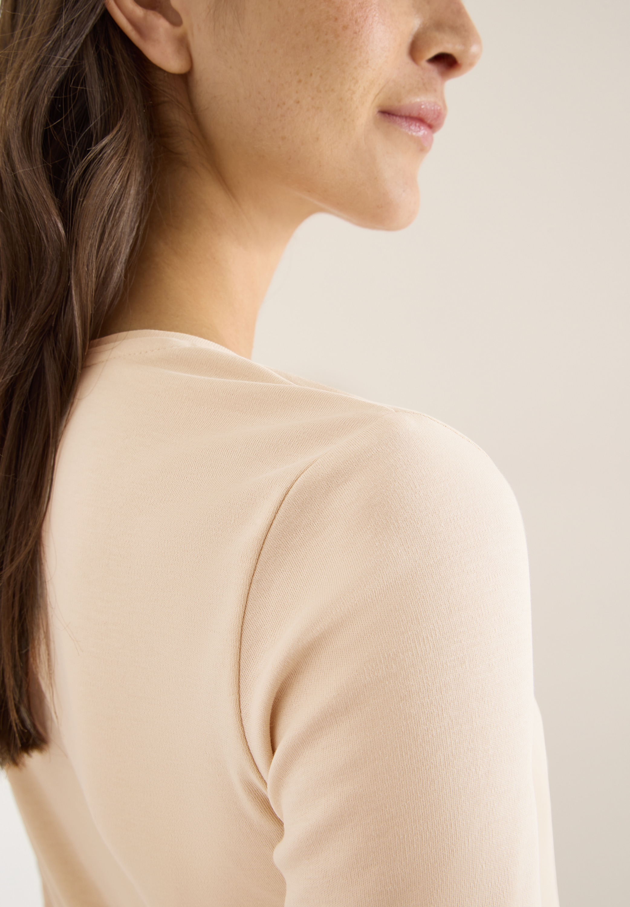 Cecil Langarmshirt "Style Pia" unifarben, Rundhals günstig online kaufen