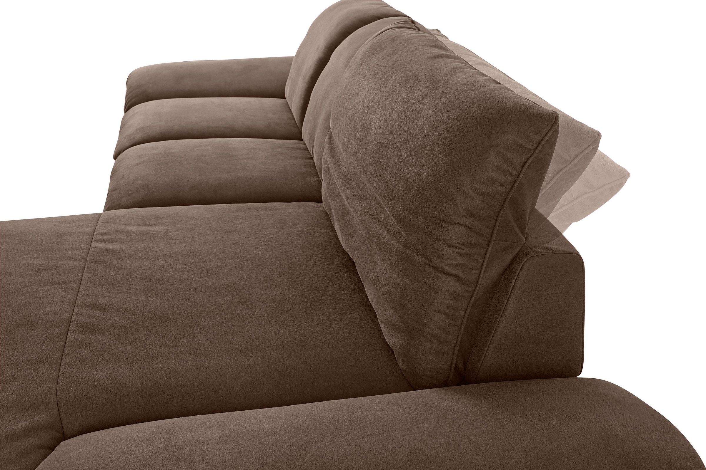 W.SCHILLIG Ecksofa »enjoy&MORE, Designsofa, elegant und bequem, L-Form«, mit Sitztiefenverstellung, Füße Chrom glänzend, Breite 310 cm