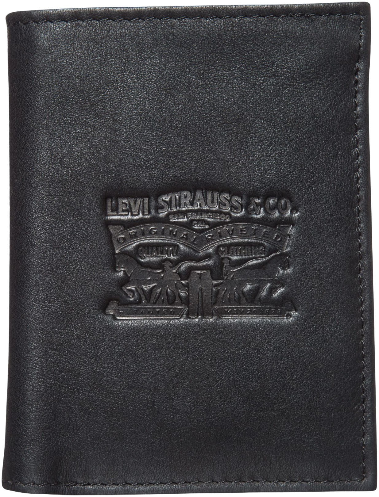 Levi's® Geldbörse »VINTAGE TWO HORSE VERTICAL COIN WALLET« mit schöner Prägung Herrenbörse Portemonnaie Leder