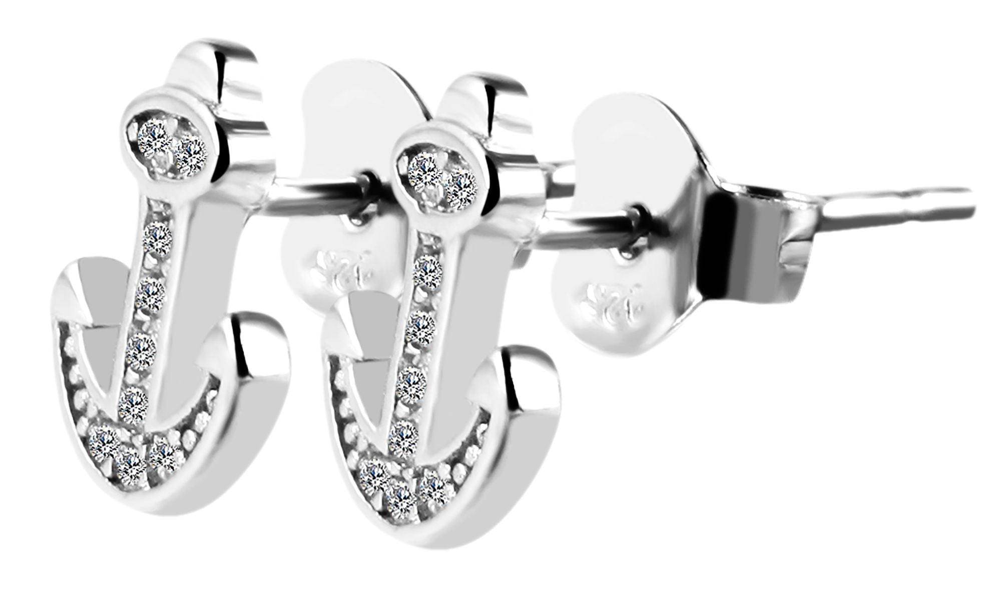Adelia´s Paar Ohrhänger "Ohrringe – Ohrstecker aus 925 Silber mit Zirkonia" Schöne Geschenkidee zum Jubiläum
