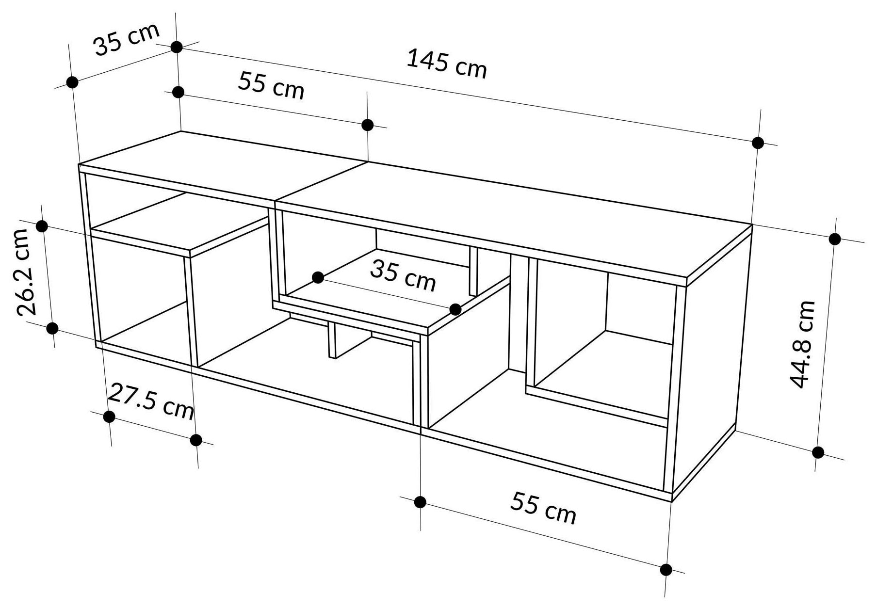 Decortie TV-Schrank »Glis TV Schrank«, (Packung), Einfache Montage,Platzsparend
