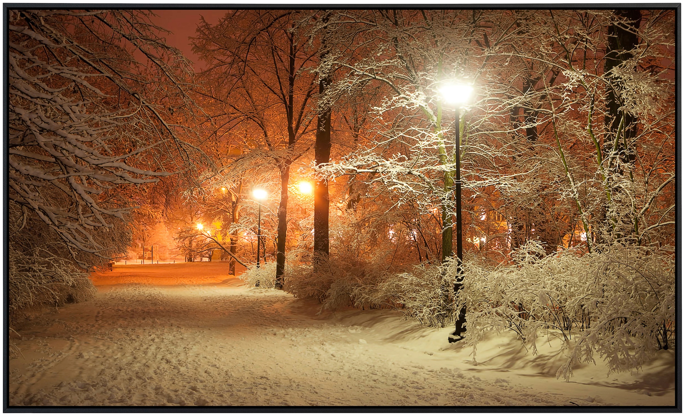 Papermoon Infrarotheizung »Park im Winter«, sehr angenehme Strahlungswärme