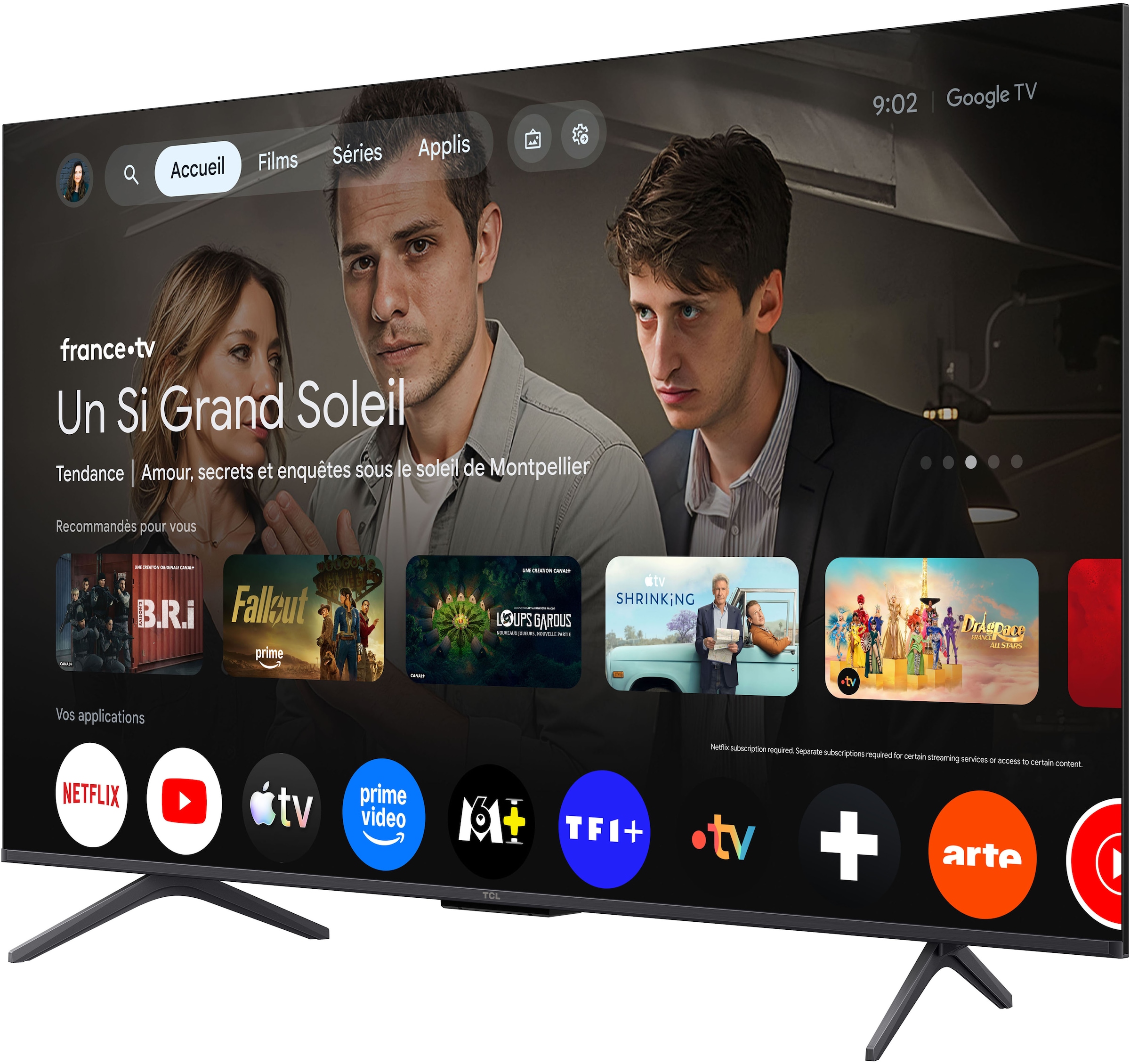 TCL Mini-LED-Fernseher »55T8D« 139 cm/55 ″ Smart-TV QD-Mini LED, AiPQ Pro Prozessor, 144Hz, ONKYO 2.1, Apple AirPlay 2
