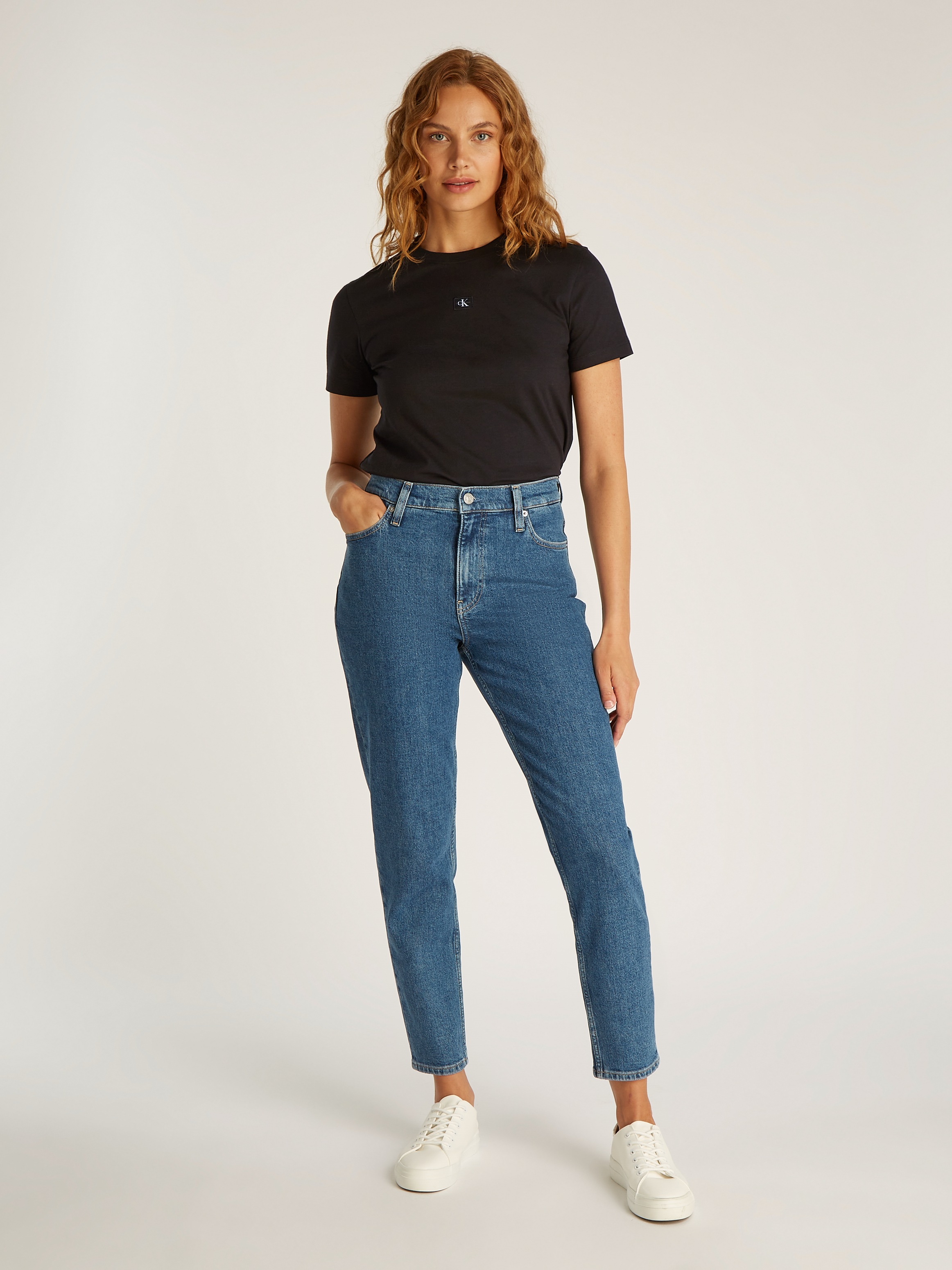 Calvin Klein Jeans T-Shirt »WOVEN LABEL REGULAR TEE«, mit Logo