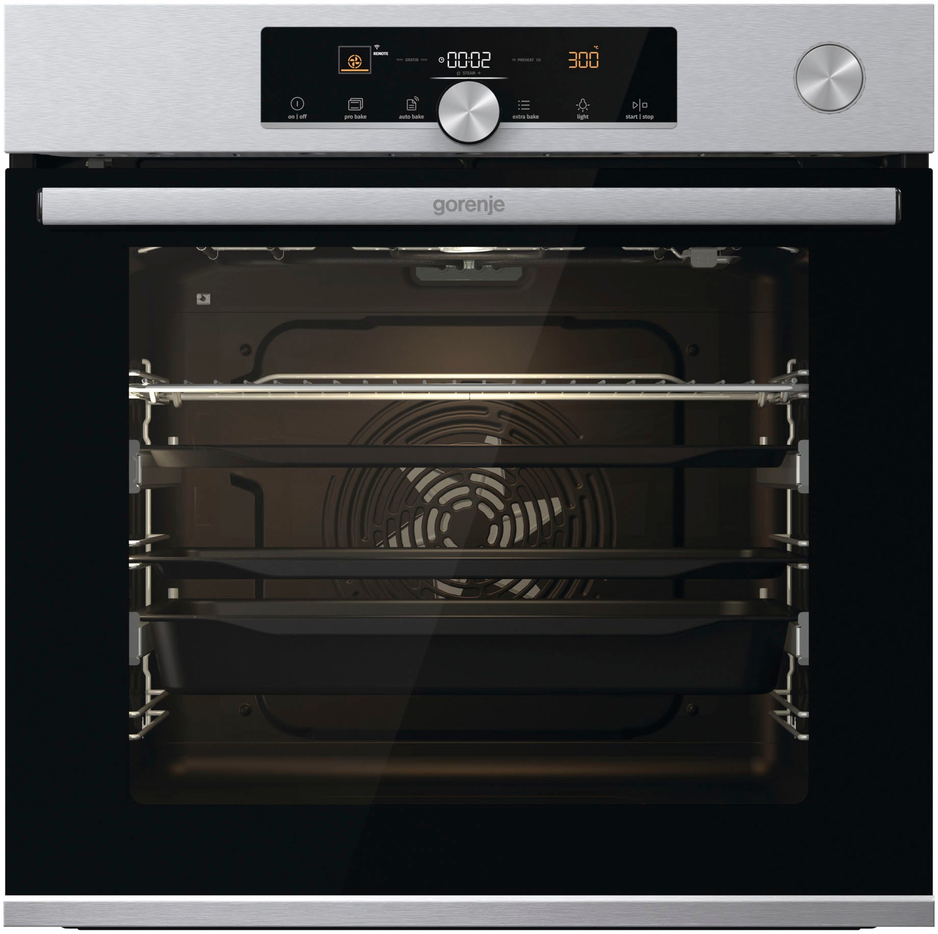 GORENJE Backofen "BPSA6747A08XWI", Pyrolyse, 2fach Teleskopauszug, Wassertank für Dampf, AirFry-Funktion