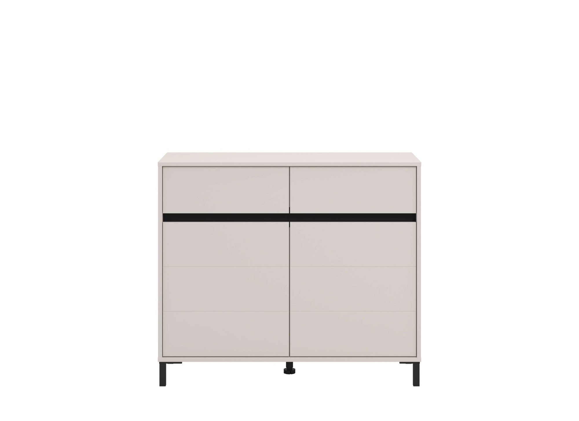 Home affaire Kommode "Marron für Wohnzimmer, Flur, Schlafzimmer" Breite 106 cm, mit 2 Schubladen, hinter Türen 4 Fächer