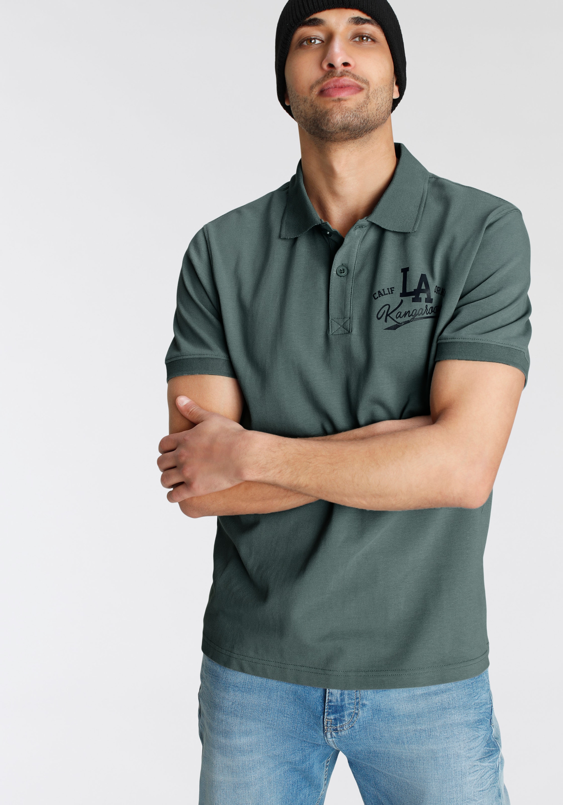 KangaROOS Poloshirt, halbarm, casualer Stil, für Sommer und Freizeit, aus Baumwolle