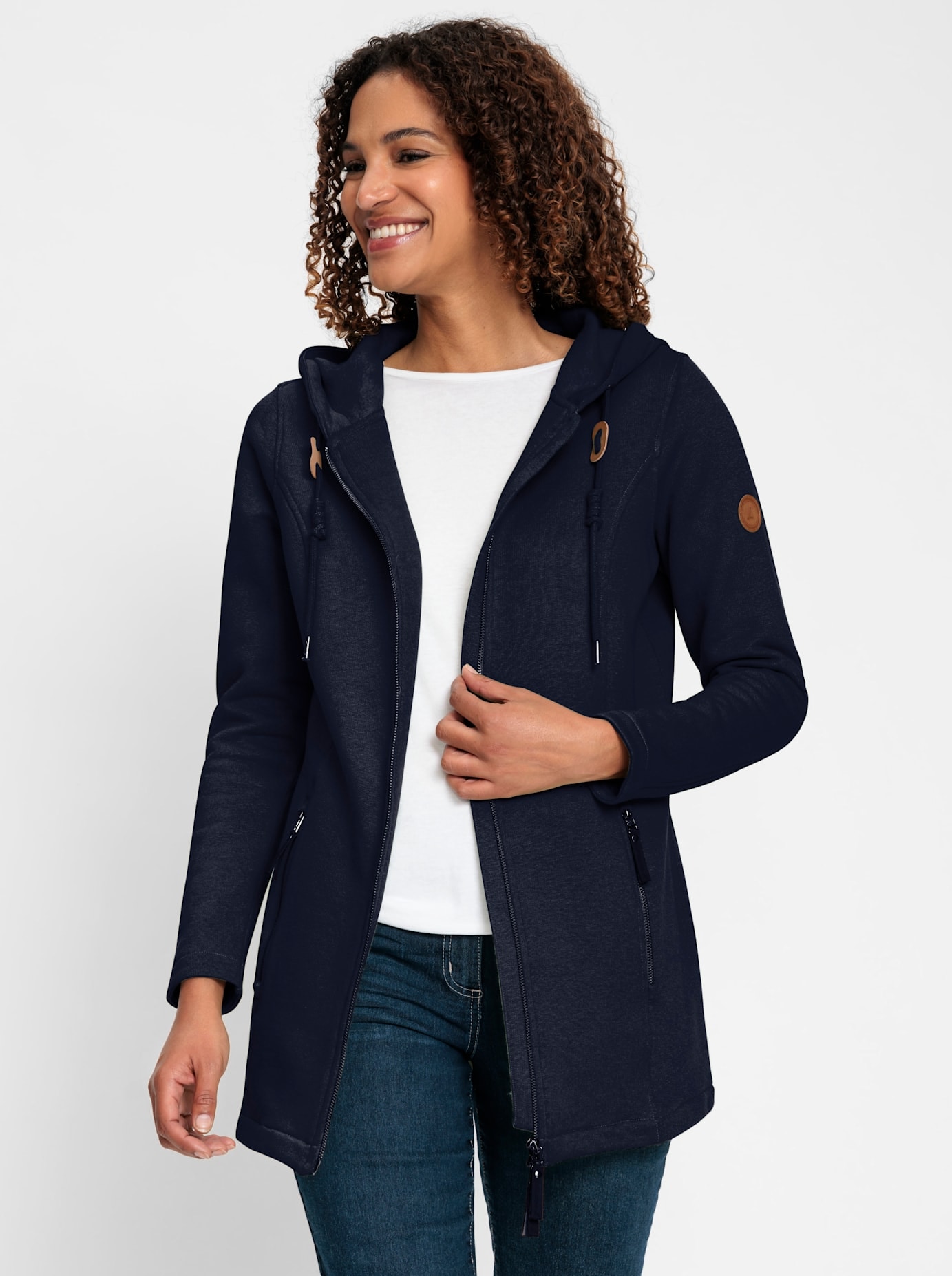 Casual Looks Shirtjacke »Sweatjacke«, (1 tlg.)