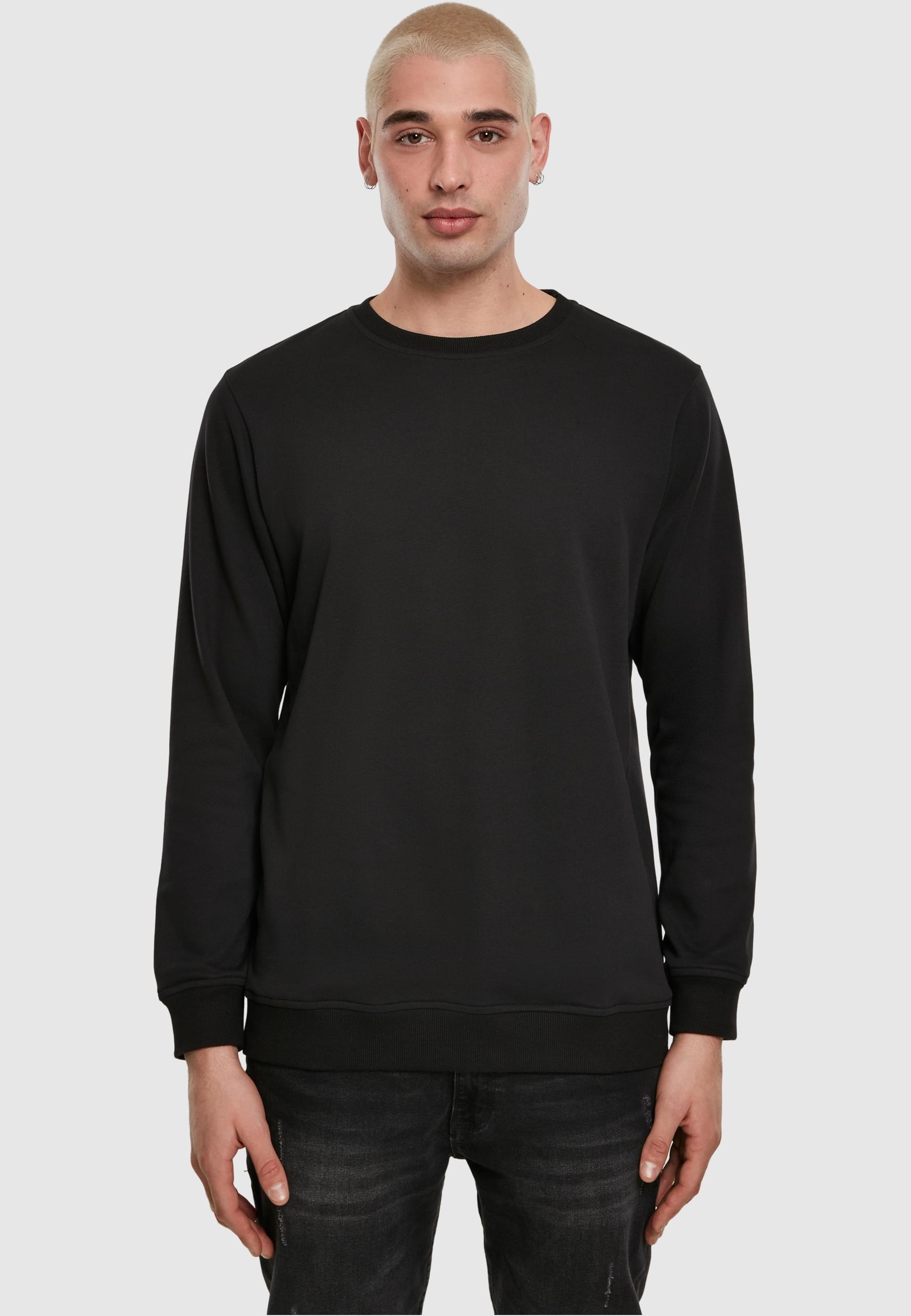 URBAN CLASSICS Rundhalspullover »Urban Classics Herren Basic Terry Crew«, (1 tlg.)