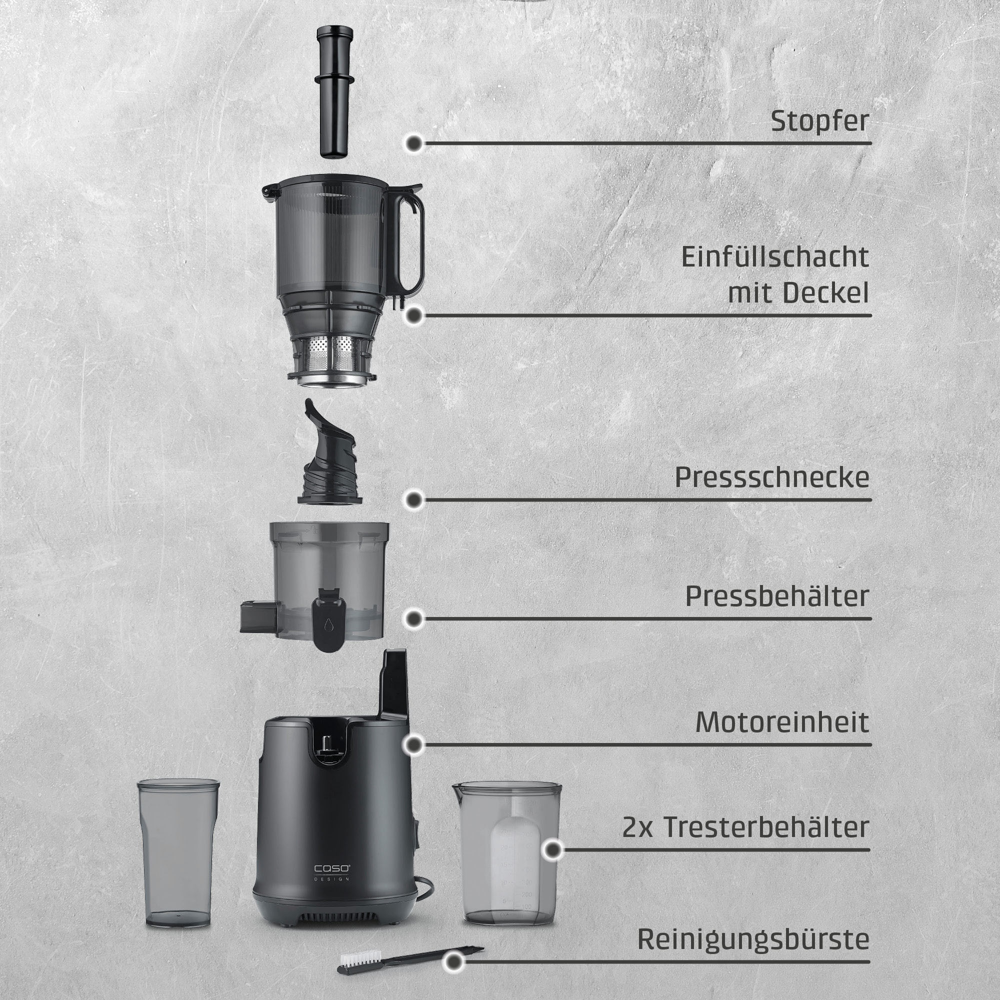 Caso Slow Juicer »3511  JuiceFitPro« 250 W