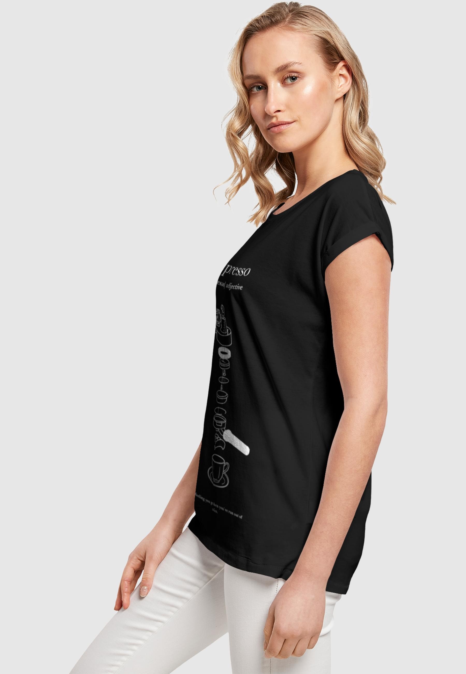 MisterTee T-Shirt »MisterTee Ladies Depresso Extended Shoulder Tee«, (1 tlg.)