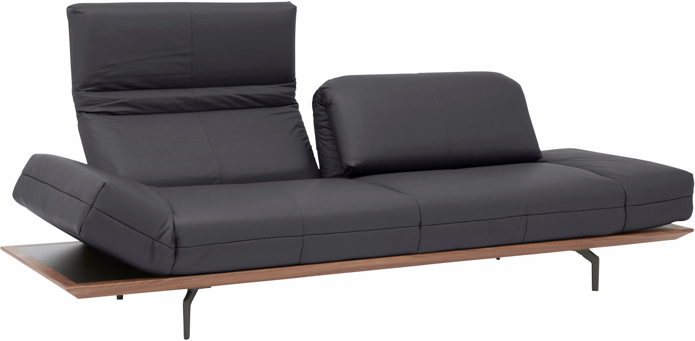 hülsta sofa 4-Sitzer »hs.420«, in 2 Qualitäten, Holzrahmen in Eiche Natur oder Nußbaum, Breite 252 cm