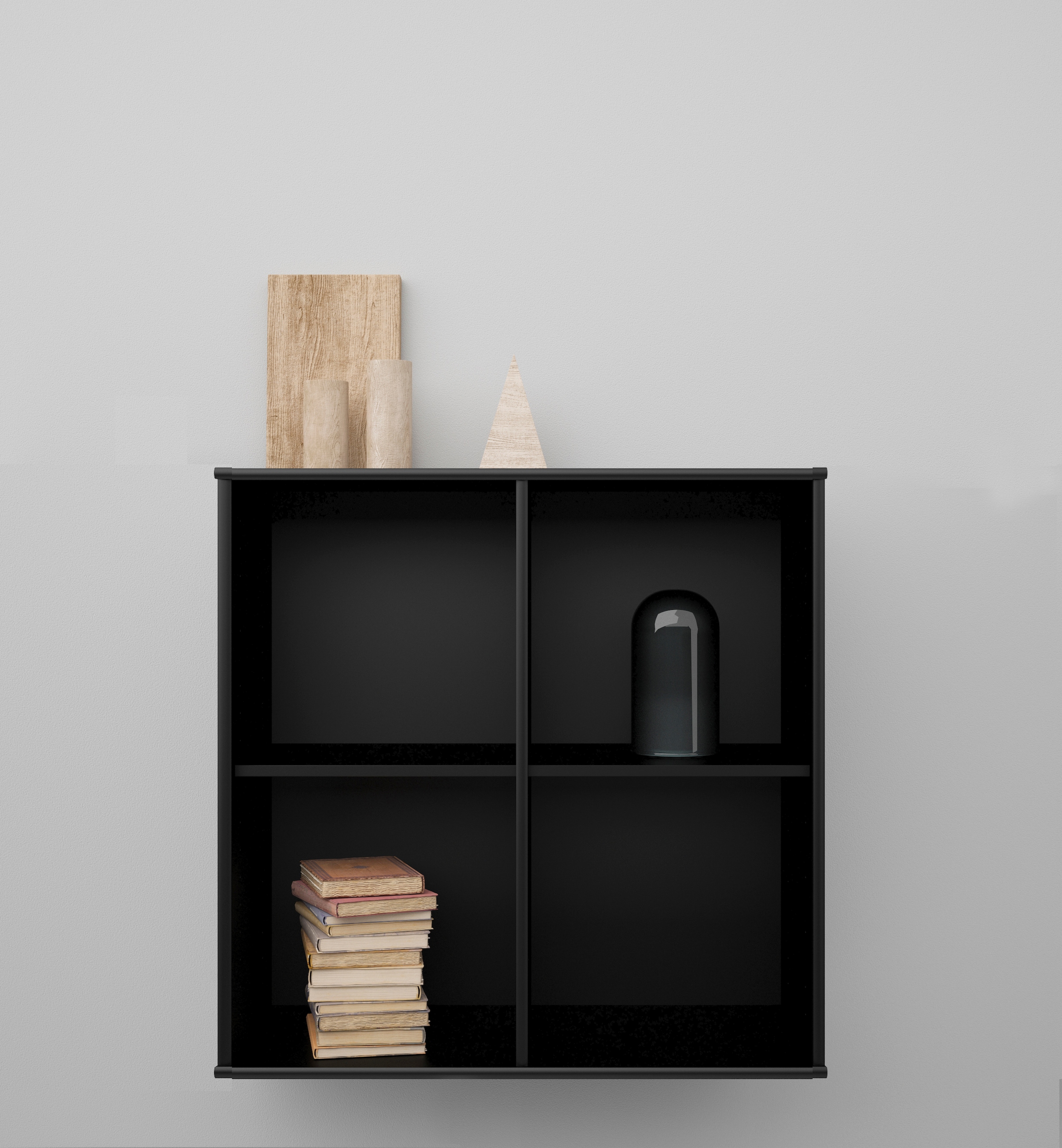 Hammel Furniture Bücherregal "Mistral KUBUS Wandregal – hochwertig & flexibel, langlebig" 1 Stk. tlg. Modernes Designregal – stehend oder hängend – T:27 cm