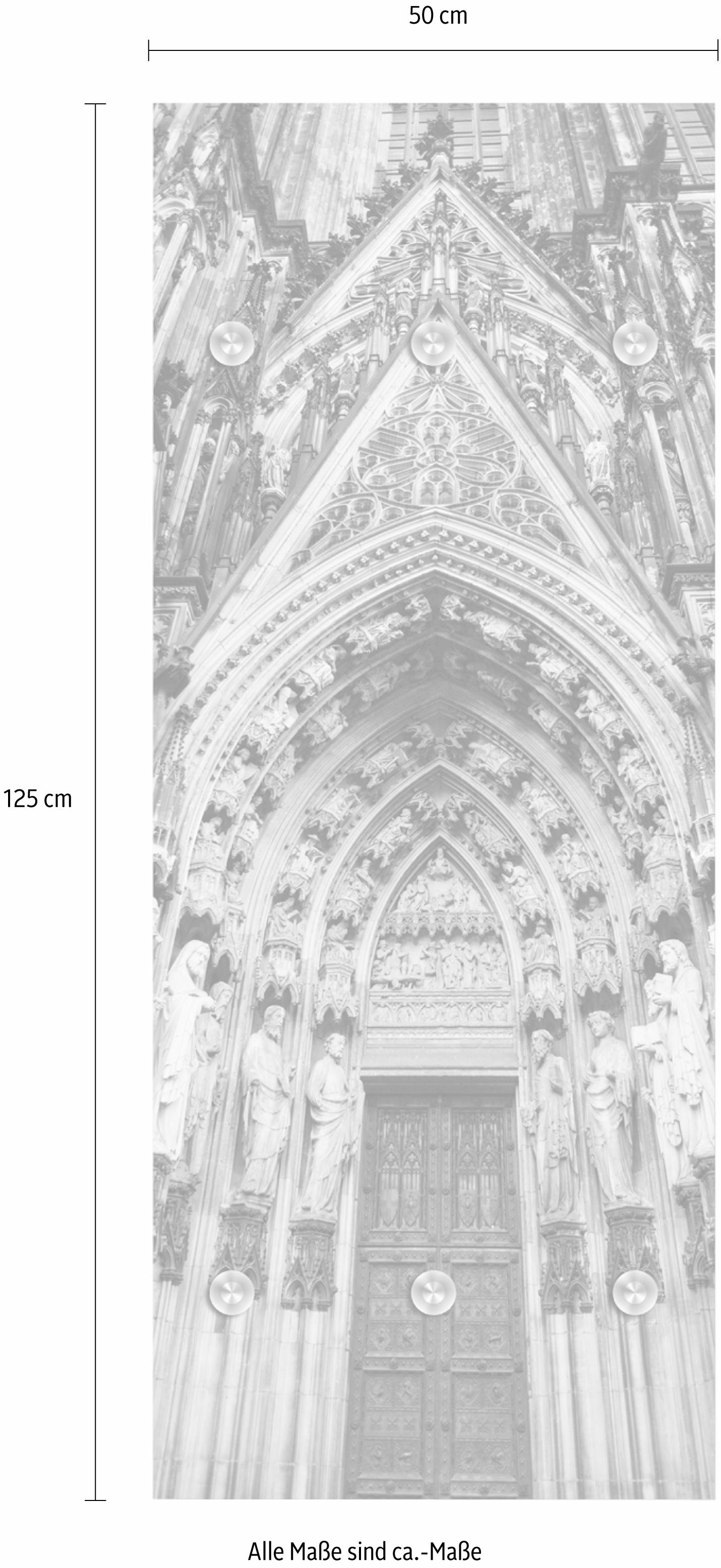 queence Garderobenleiste »Kathedrale«, mit 6 Haken, 50 x 120 cm