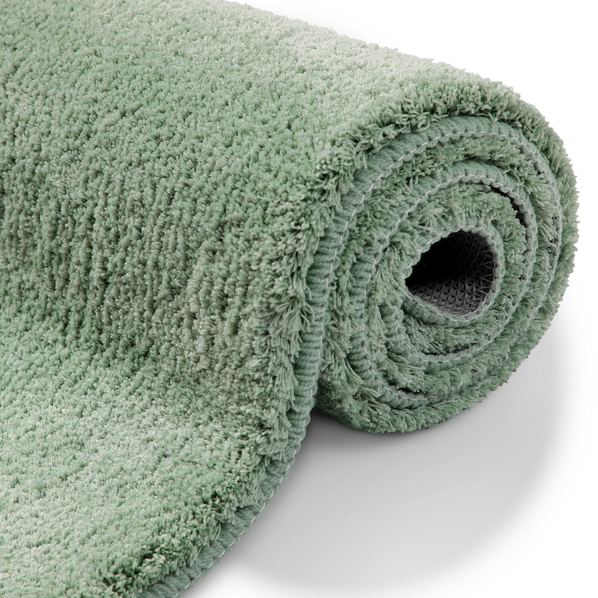 my home Badematte »Neele«, rutschhemmend beschichtet, schnell trocknend, Badteppich, getuftet, modern, Uni, antirutsch, flauschig, hochflor