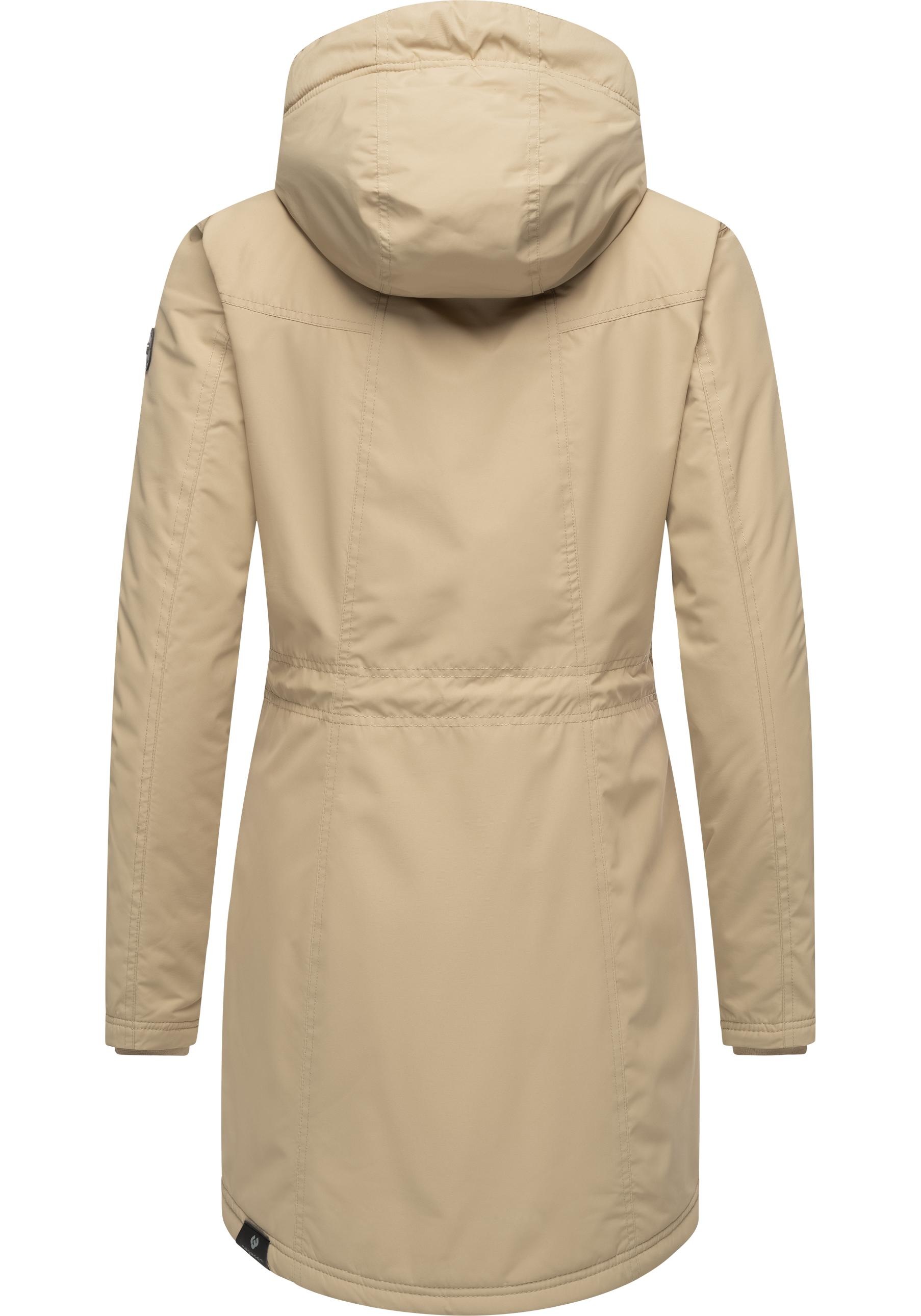 Ragwear Wintermantel »Elsien«, wasserdichter Winterparka mit Teddyfell-Futter