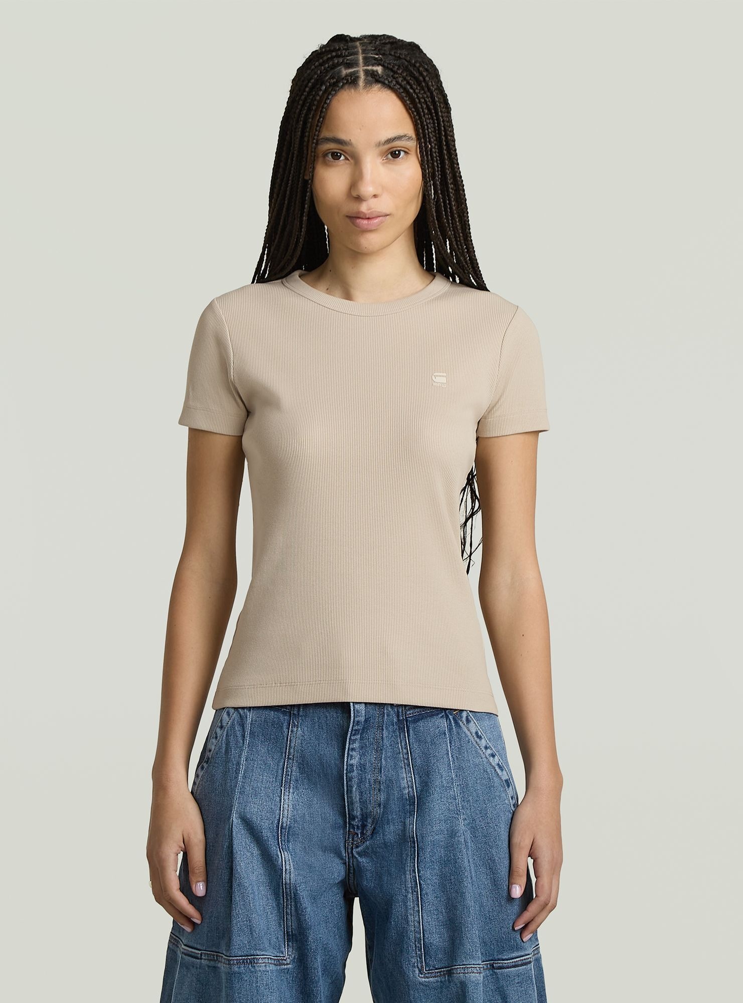G-STAR T-Shirt "Rib Cap Sleeve T-Shirt"