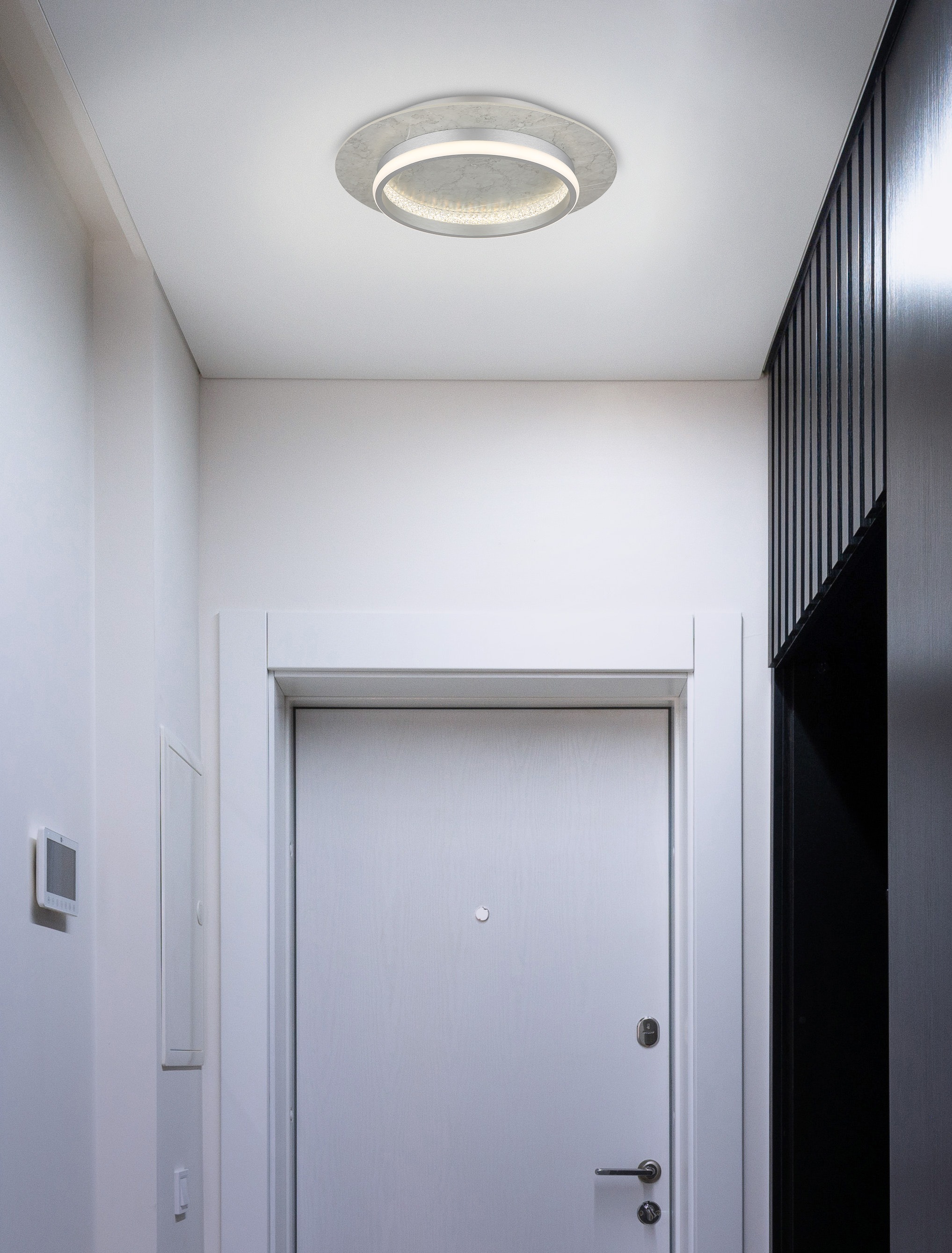 NOWA LED Deckenleuchte »MARY«, 1 flammig, Leuchtmittel LED-Modul | LED fest integriert, Deckenlampe, rund, Kristalle, Schlafzimmer