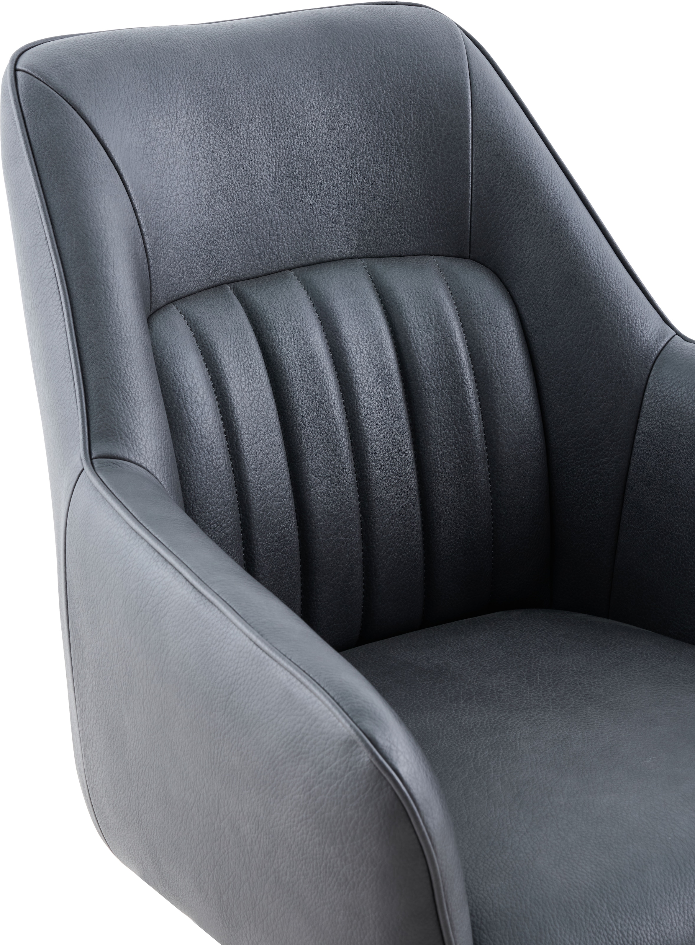 HELA Armlehnstuhl »POLINA« (Set) 2 Stk.4-Fuß, 360° drehbar, Ovalrohrgestell, Armlehnen, Lederoptik