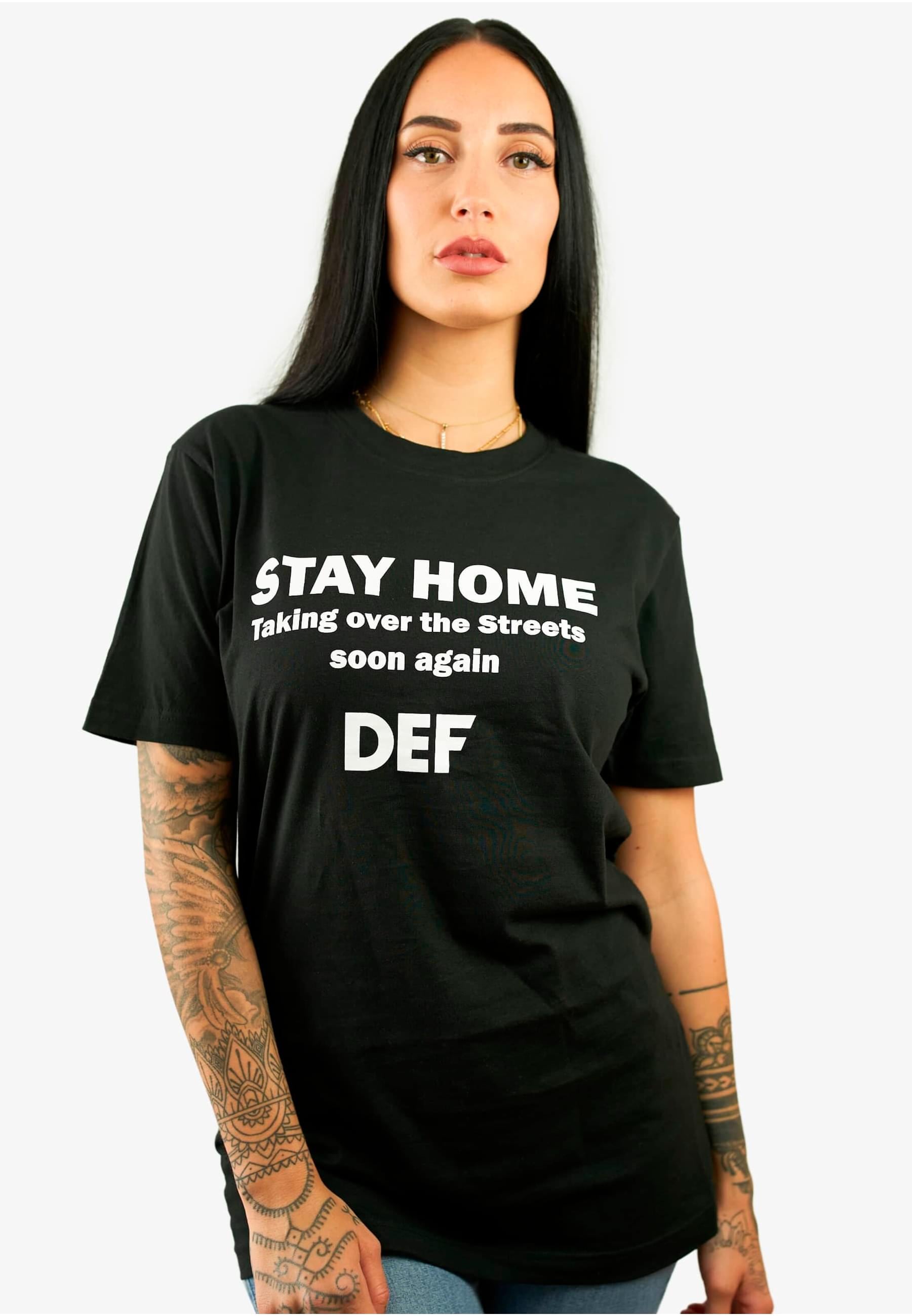 DEF Kurzarmshirt »DEF Herren Stay Home T-Shirt«, (1 tlg.)