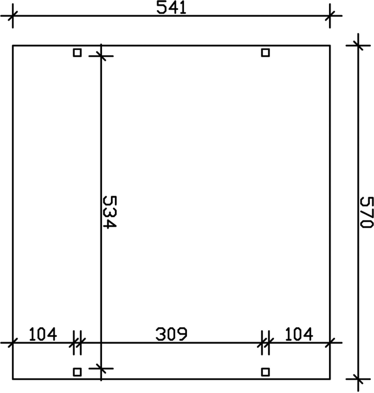 Skanholz Doppelcarport »Westerwald«, Holz, 534 cm, Anthrazit