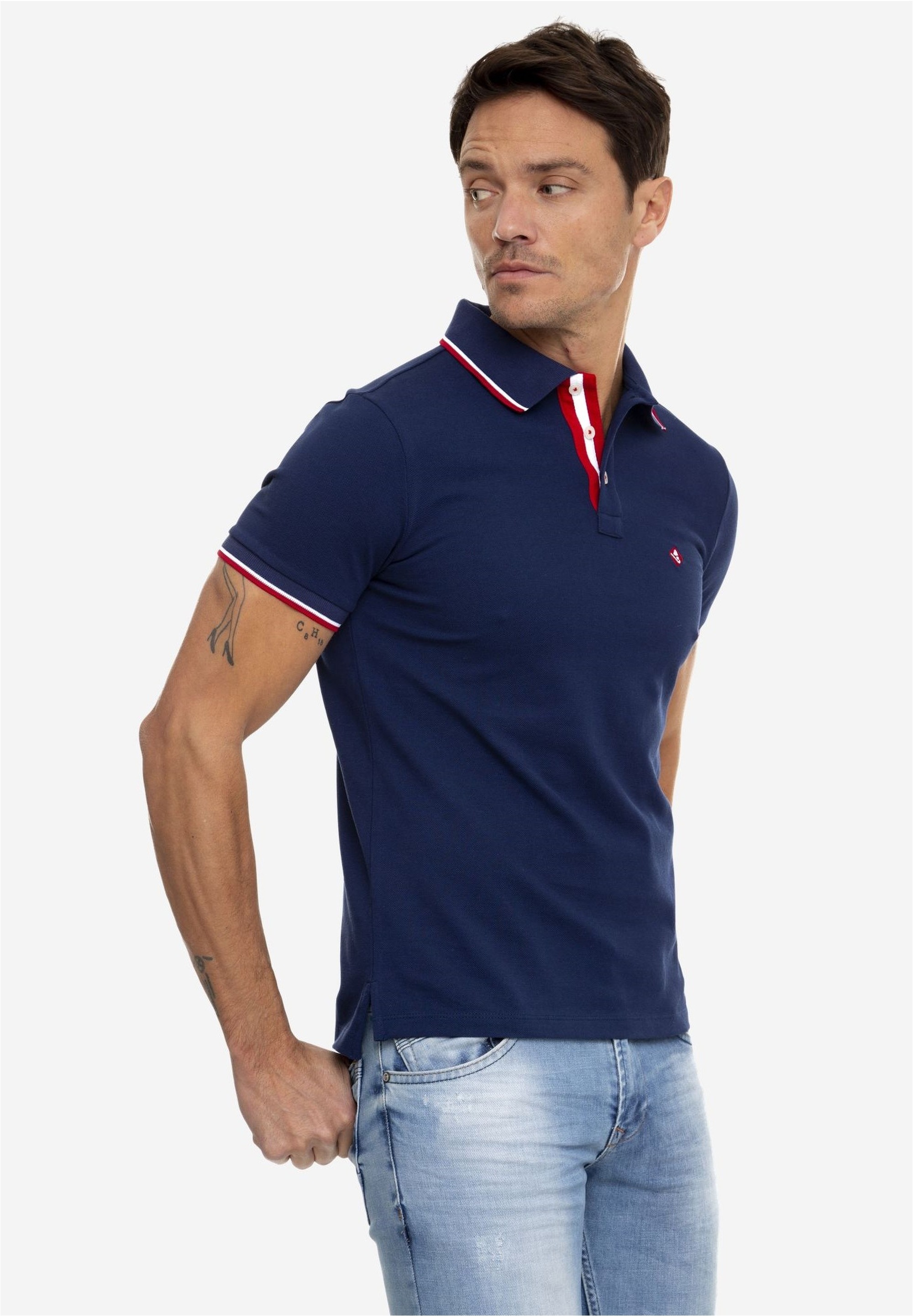 SIR RAYMOND TAILOR Poloshirt »Marcus«, (1 tlg.), mit klassischem Kragen und kurzer Knopfleiste