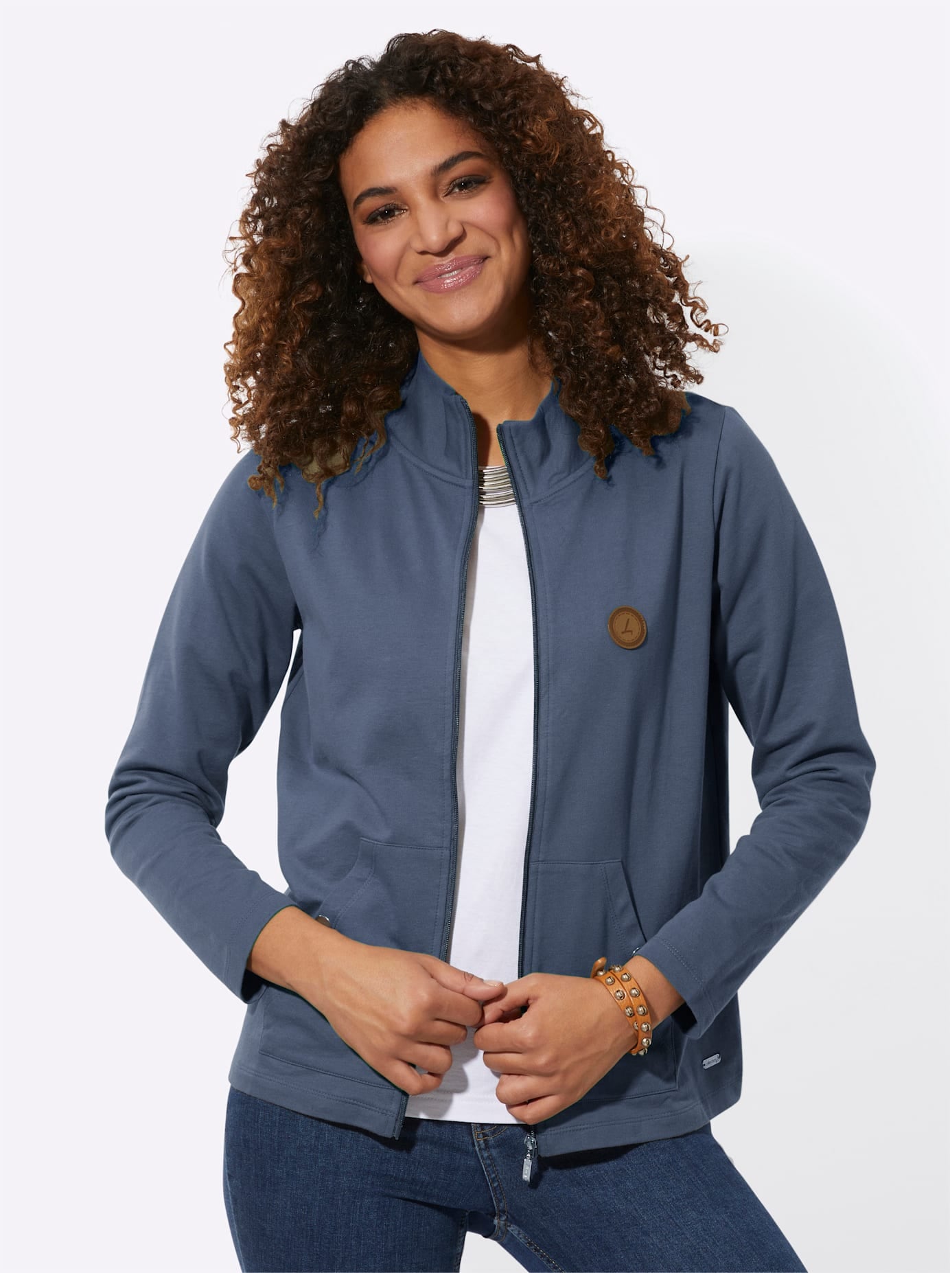 Casual Looks Shirtjacke "Sweatjacke" 1 Stk. tlg. günstig online kaufen