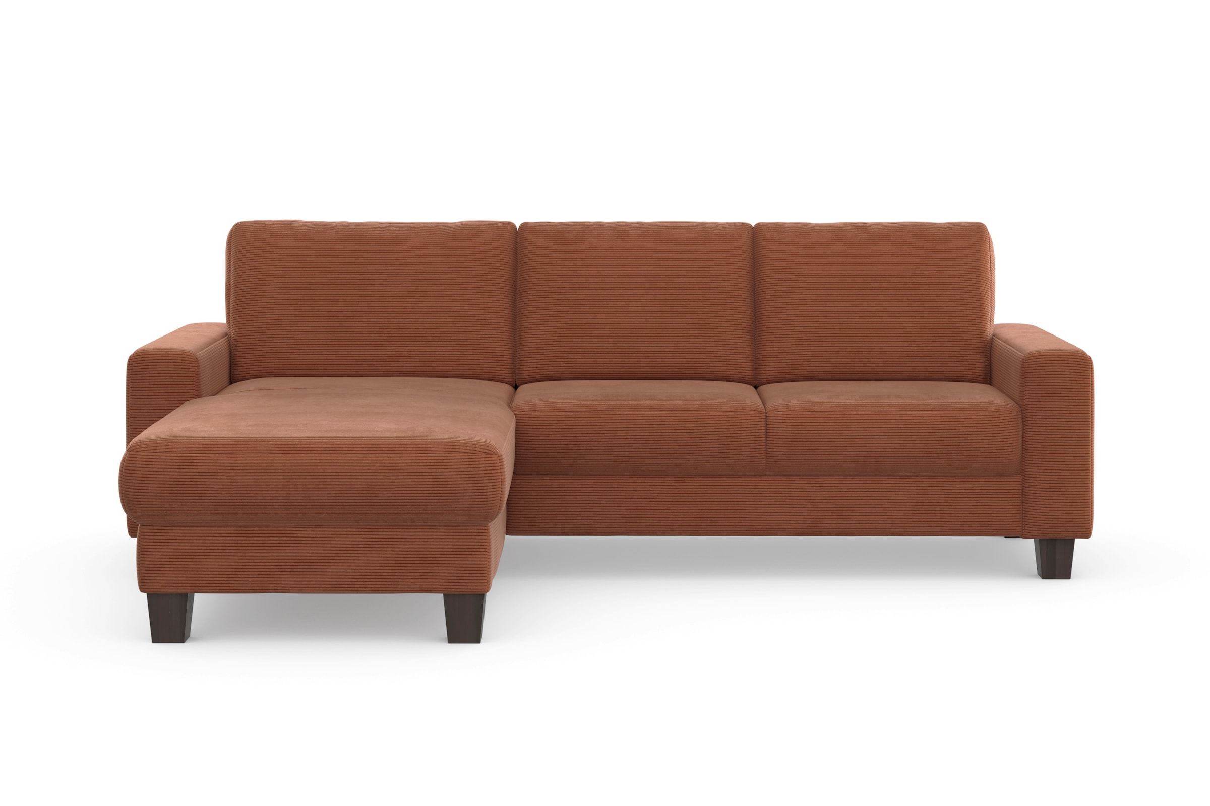 Home affaire Ecksofa »Summer L-Form«, mit Recamiere, mit oder ohne Bettfunktion und Bettkasten, Cord-Bezug