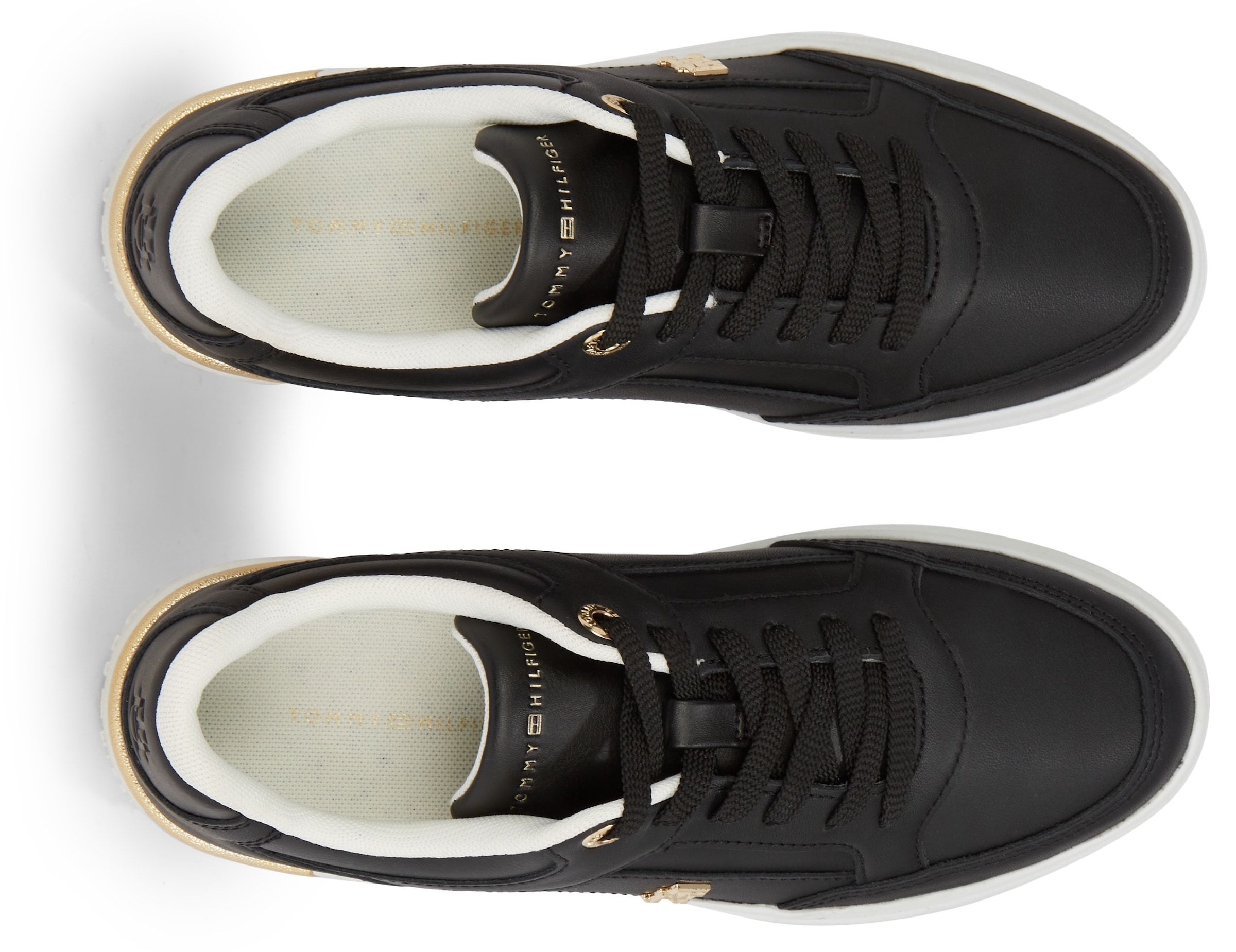 Tommy Hilfiger Plateausneaker »LUX HARDWARE COURT SNEAKER«, Plateau, Freizeitschuh, Halbschuh, Schnürer, gepolstertem Schaftrand