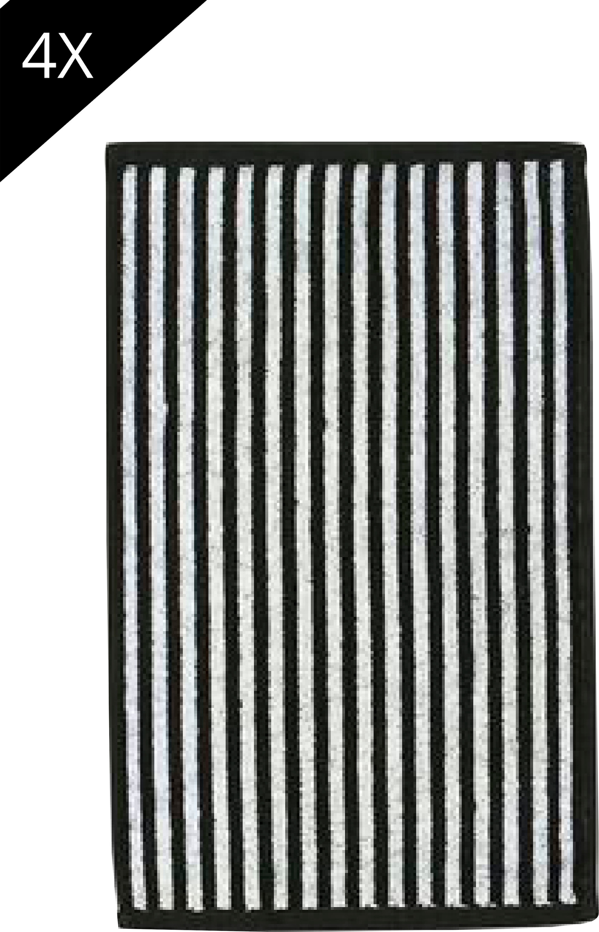 done.® Handtuch Set »Daily Shapes Stripes«, Set, 4 tlg., Jacquard- Walkfrottier, Gästehandtücher, mit Jacquard-Muster, gestreift auf Rechnung  | BAUR