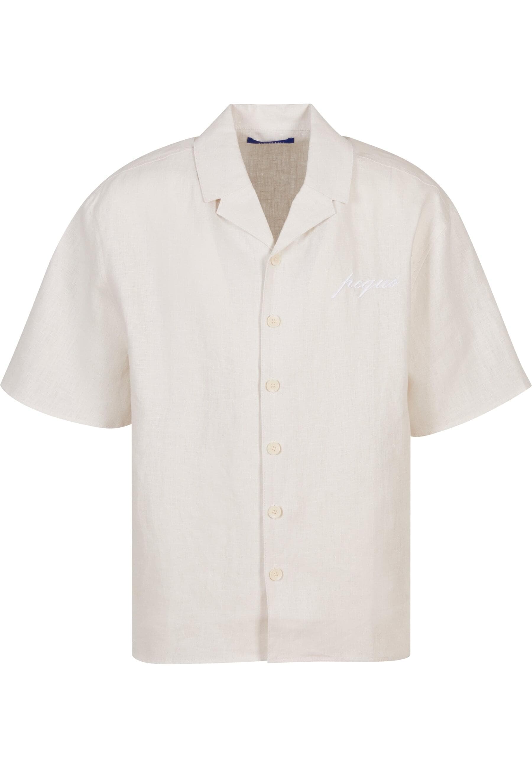 PEQUS Langarmhemd »PEQUS PEQUS Chest Logo Linen Shirt«, (1 tlg.)