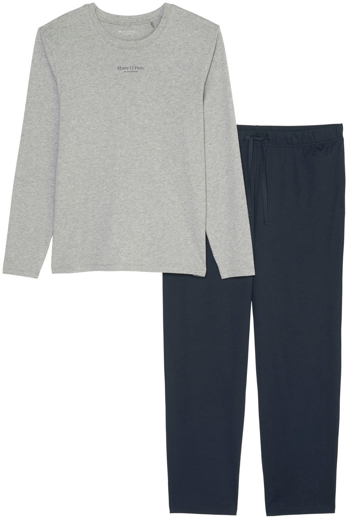 Marc O'Polo Pyjama »Mix & Match Cotton«, (Set, 2 tlg.), mit Markenlogo auf der Brust