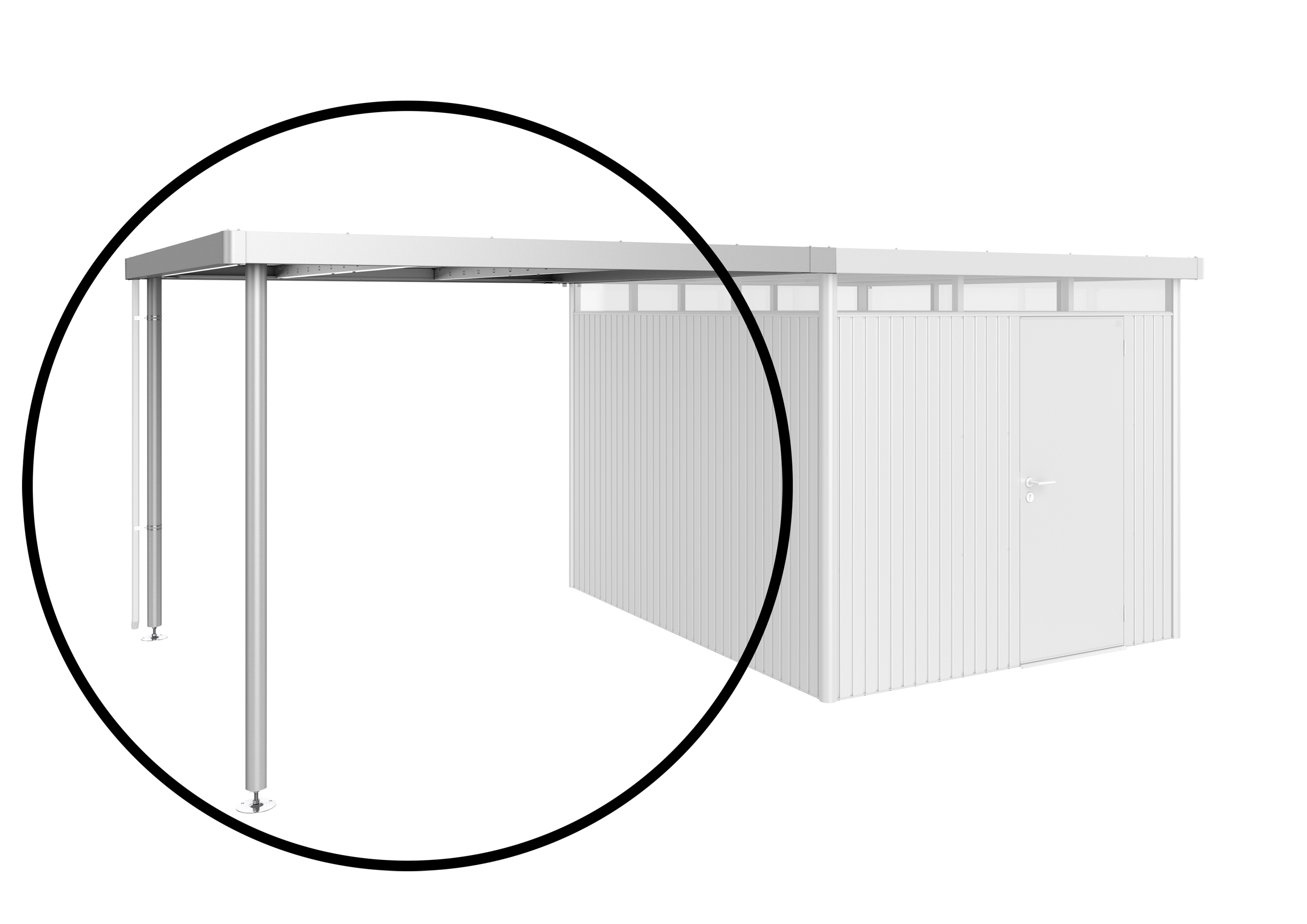 Biohort Gerätehaus-Anbaudach "für Gerätehaus HighLine Gr. L H5/H6, verschiedene Farben"
