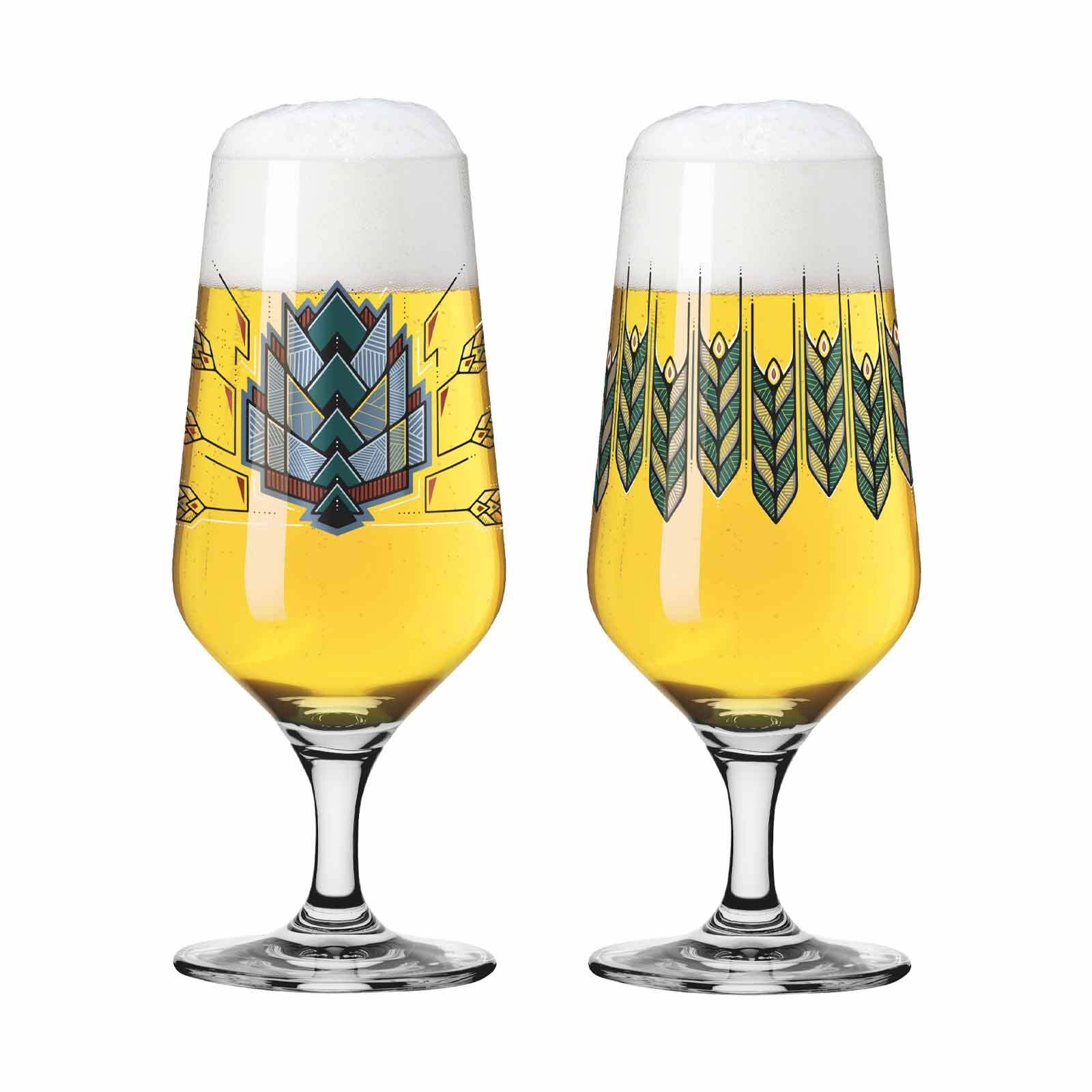 Ritzenhoff Pilsgläser mit Motiv Brauchzeit 374 ml 2er Set