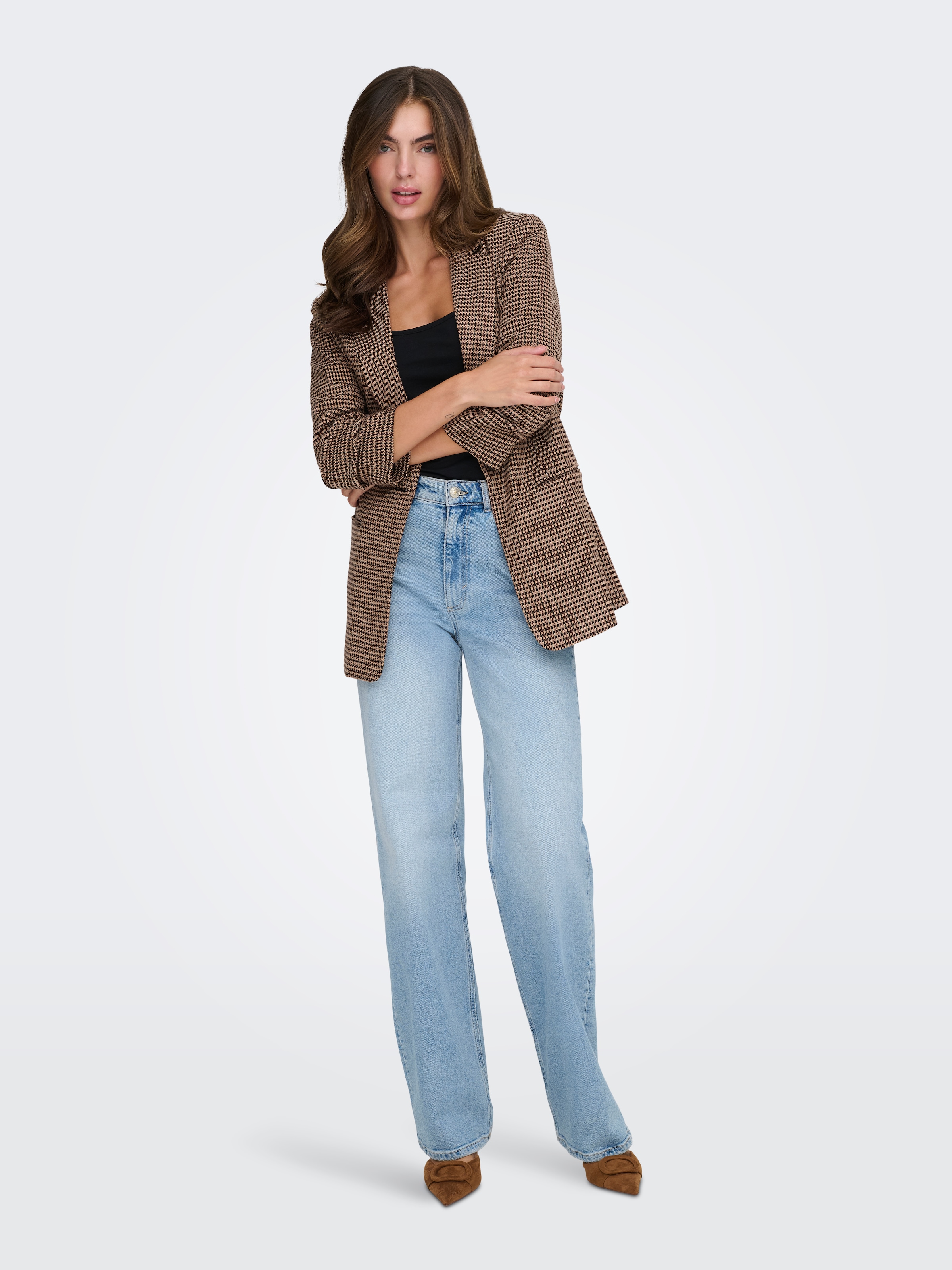 ONLY Kurzblazer »ONLLETTIE LIFE 3/4 CHECK BLAZER TLR«